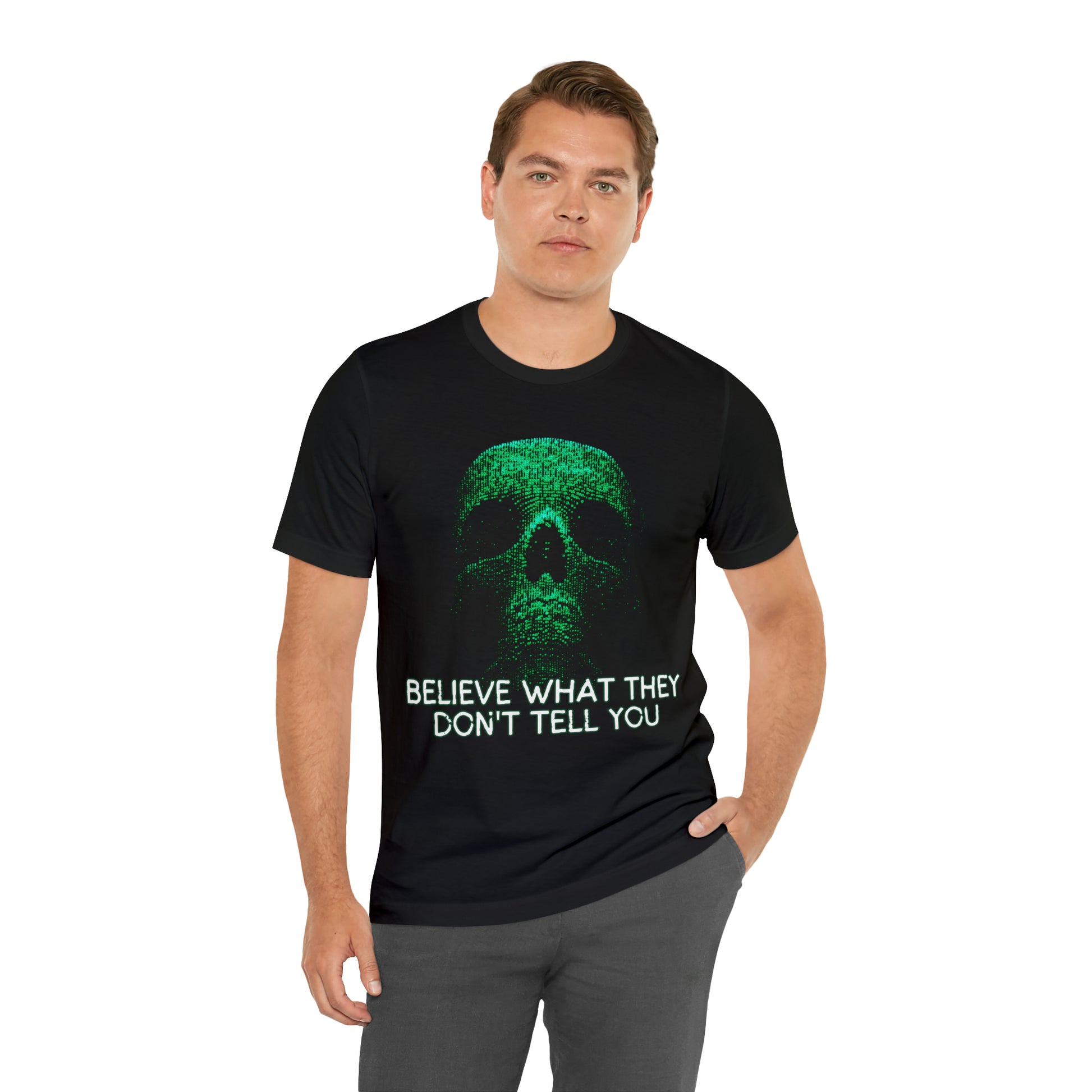 Exclusive To Brand63.com  Are you ready for our Soft cotton "Lost In The Matrix" T-Shirt.  This Matrix t-shirts is a viral graphic design print.  Free Shipping on $100, Spooky t-shirt, conspiracy theory