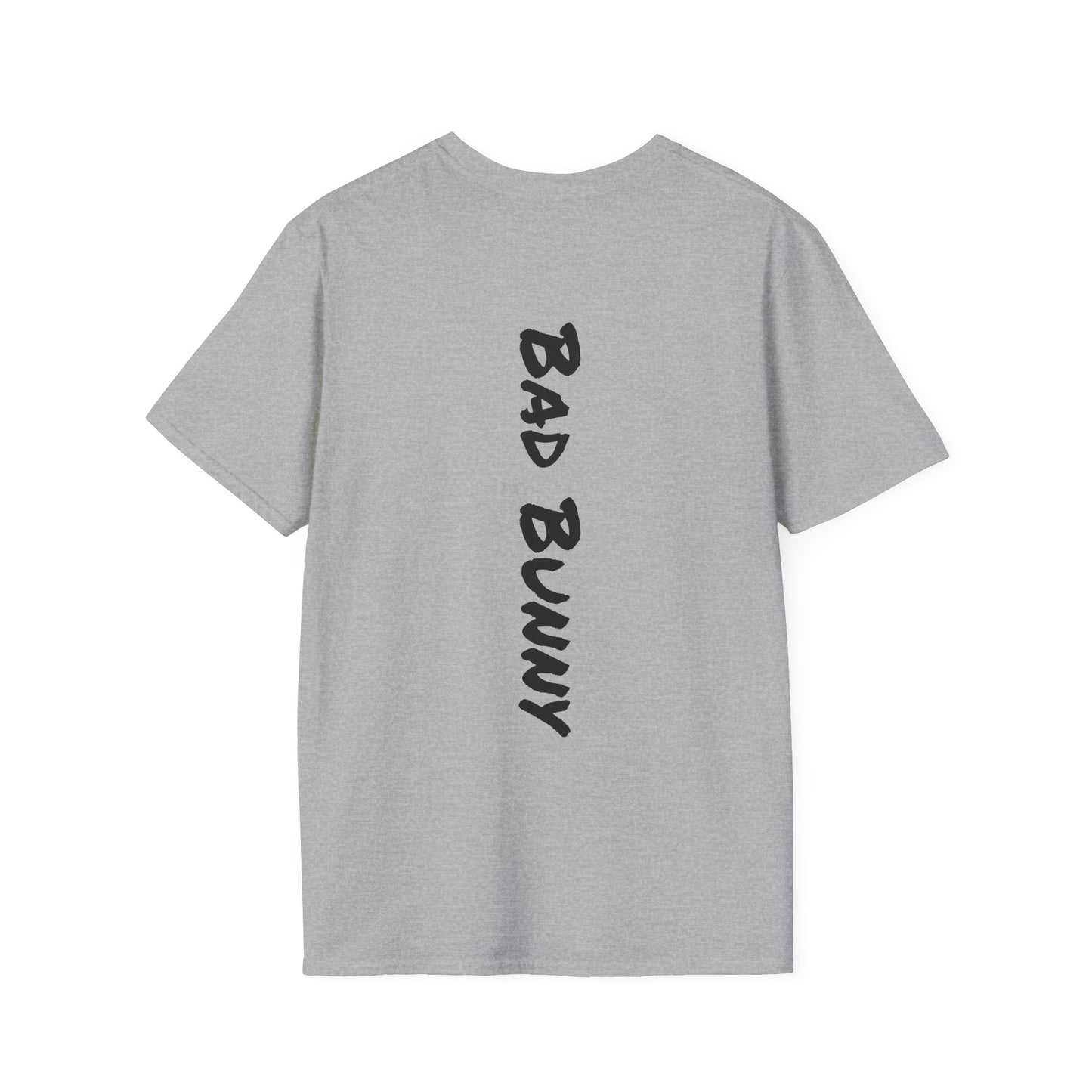 Bad Bunny inspired grey t-shirt with 'Break The Rules' slogan for spring break vacation wear, featuring free shipping. White Tshirt