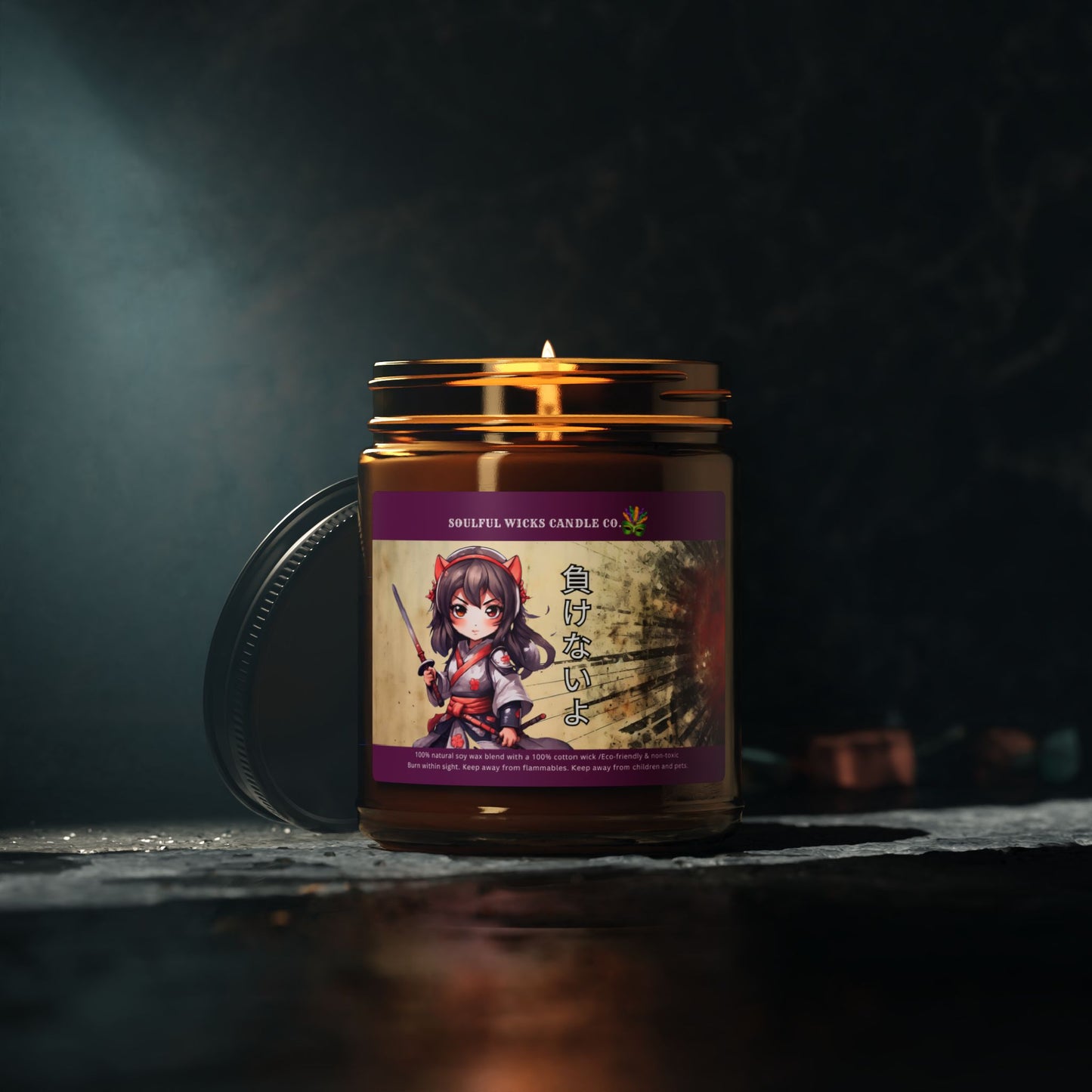 Anime Fighter Girl Candle Soy Candle