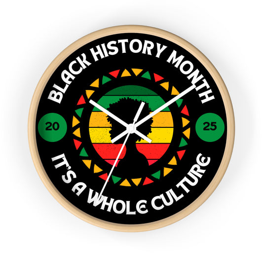 Wall Clock - Black History Month, Black Culture