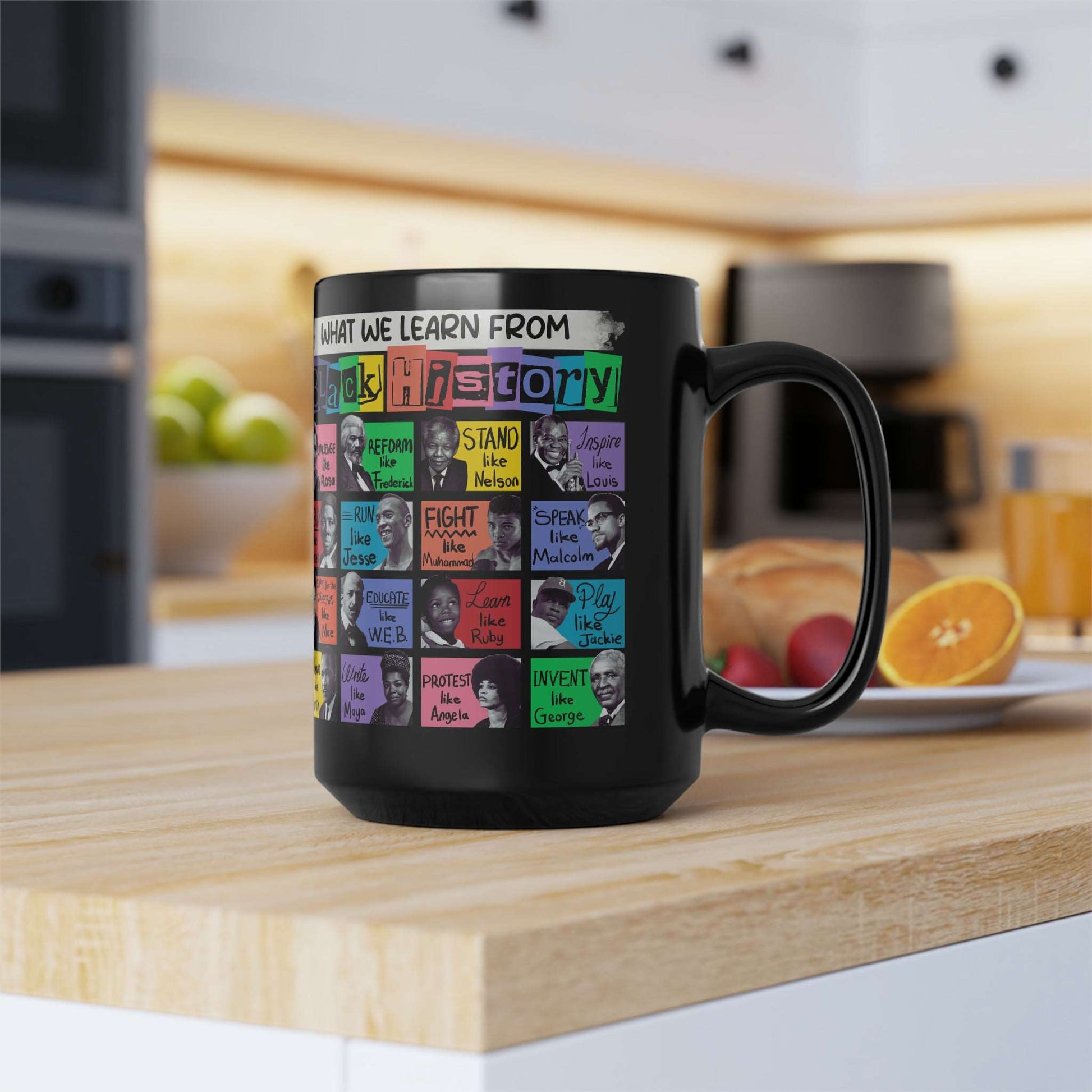 Discover the Black History Legacy Iconic Coffee Mug, from our exclusive Celebrate Black History Series. Black Pride, African American Affirmation. Beautiful intelligent Black People. Free Shipping over $100. Join the thousands of happy customers. 