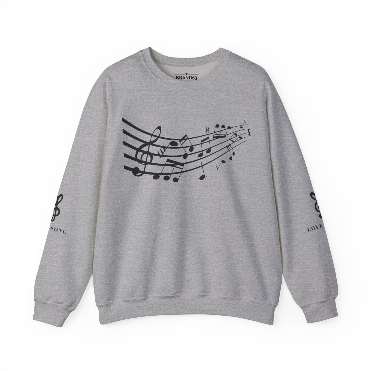 Musical Notes Crewneck Sweatshirt – Perfect for Music Lovers