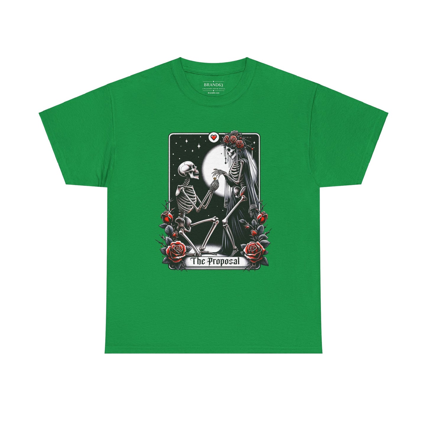 Gothic Halloween T-shirt. Skeleton