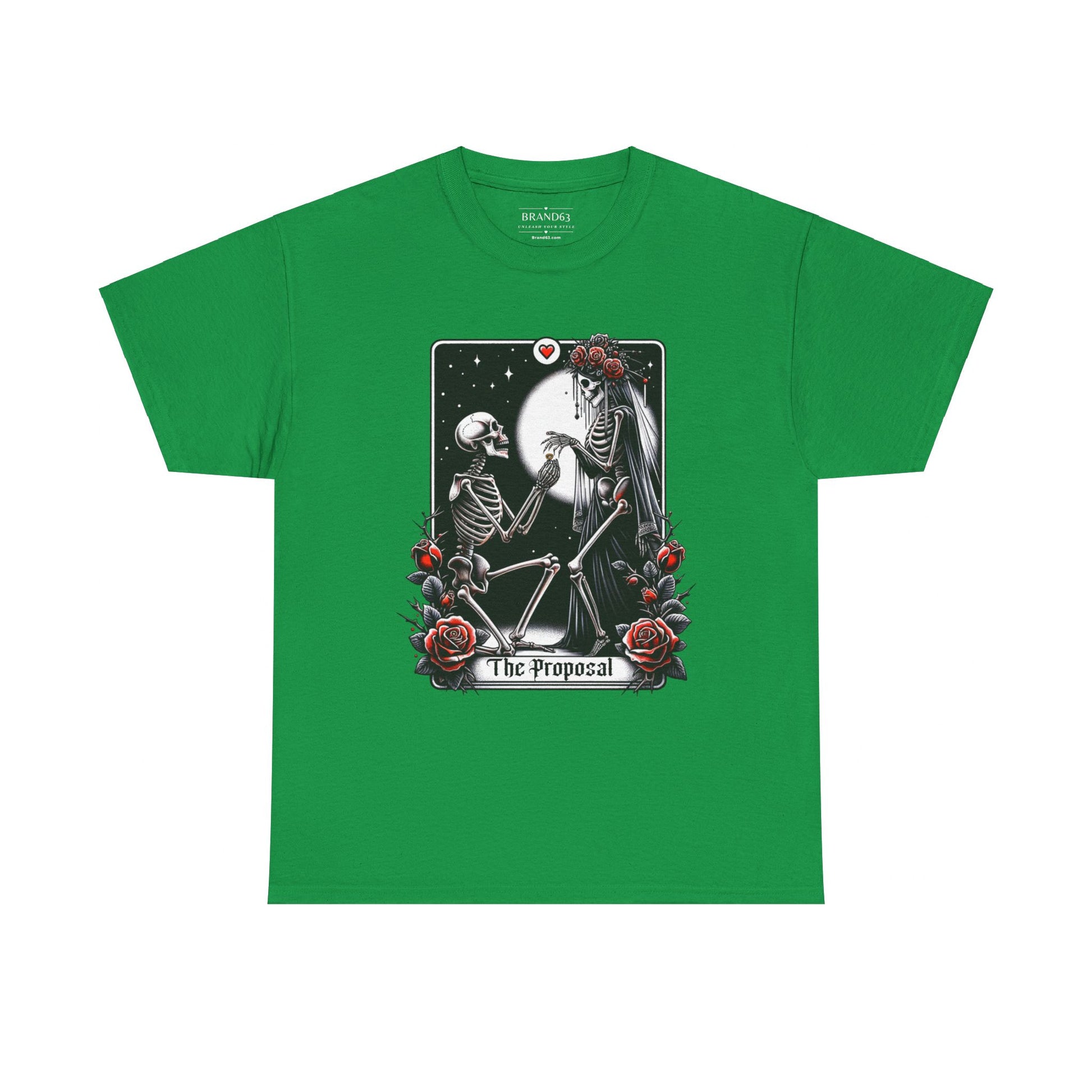 Gothic Halloween T-shirt. Skeleton