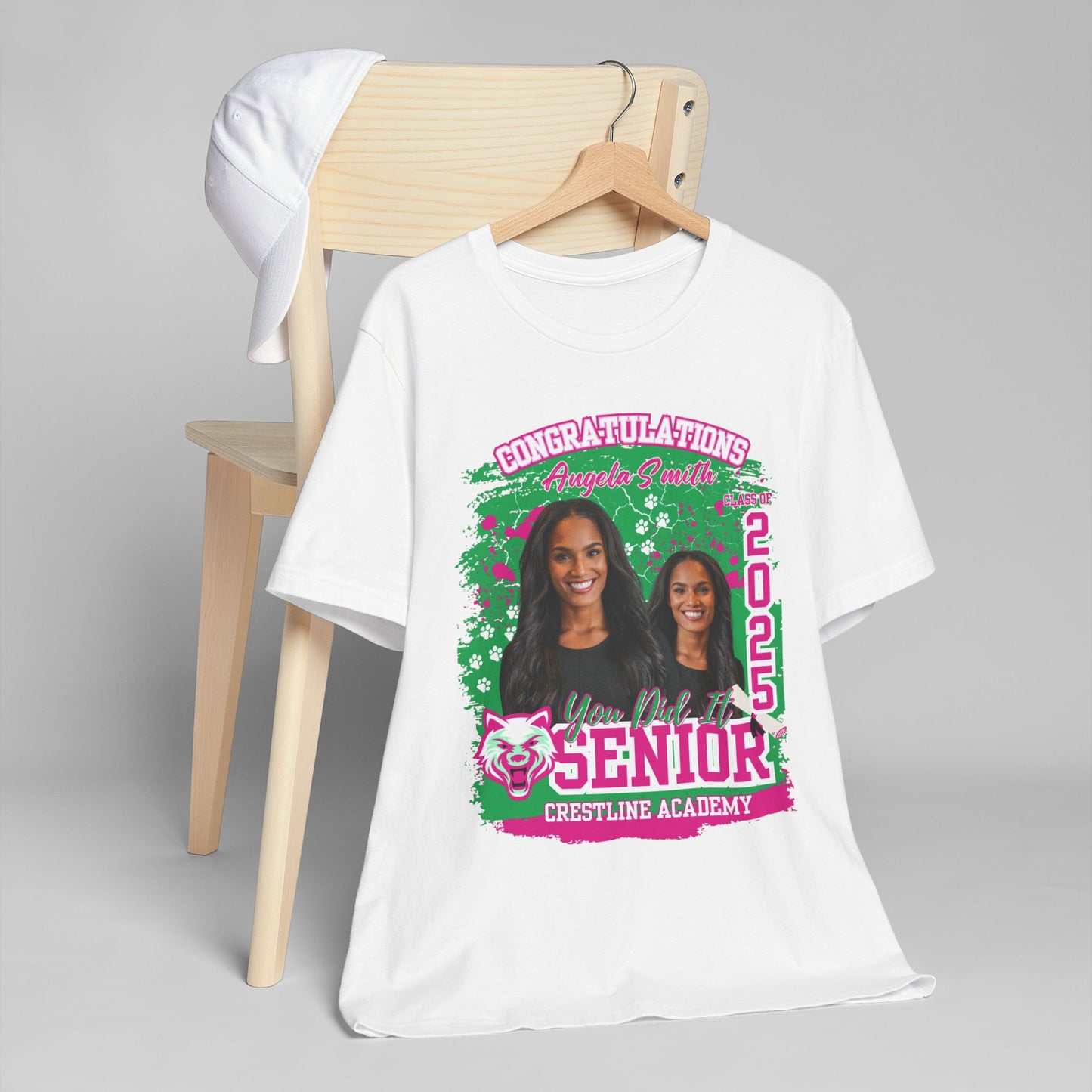 Personalized Senior Celebration Jersey T-Shirt - Customizable for Graduation 2025