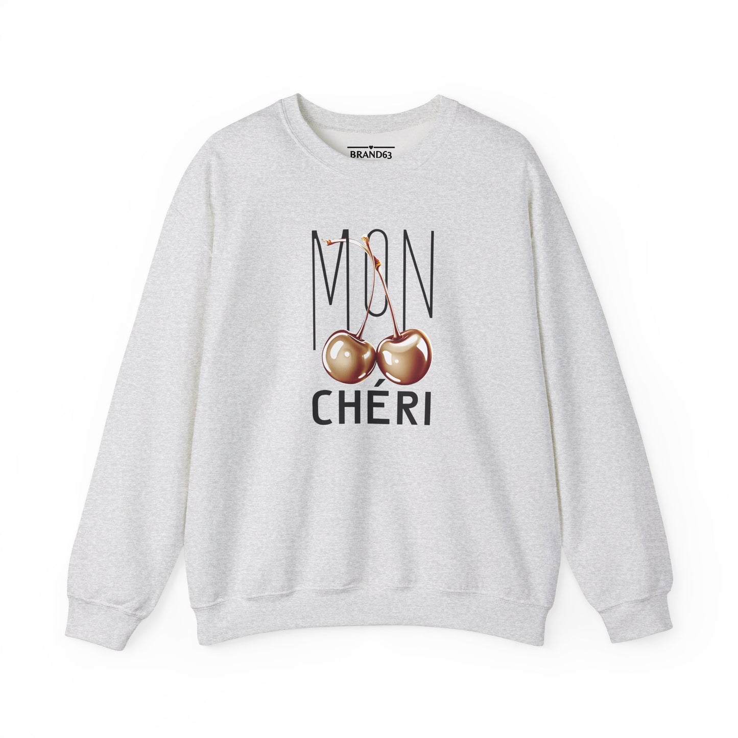 Mon Cheri Art Deco Sweatshirt, Exclusive Gold Cherries Design