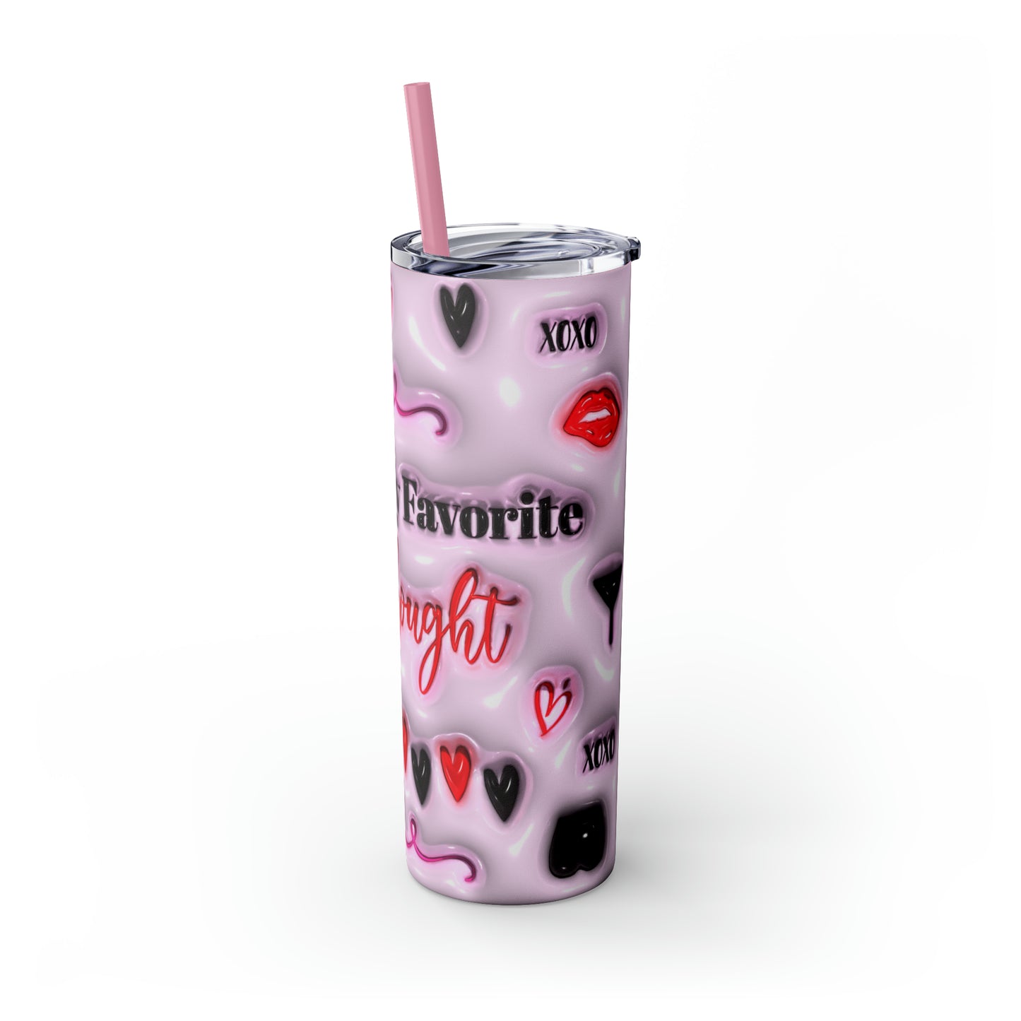 Valentine's Day Dirty Thoughts Skinny Tumbler