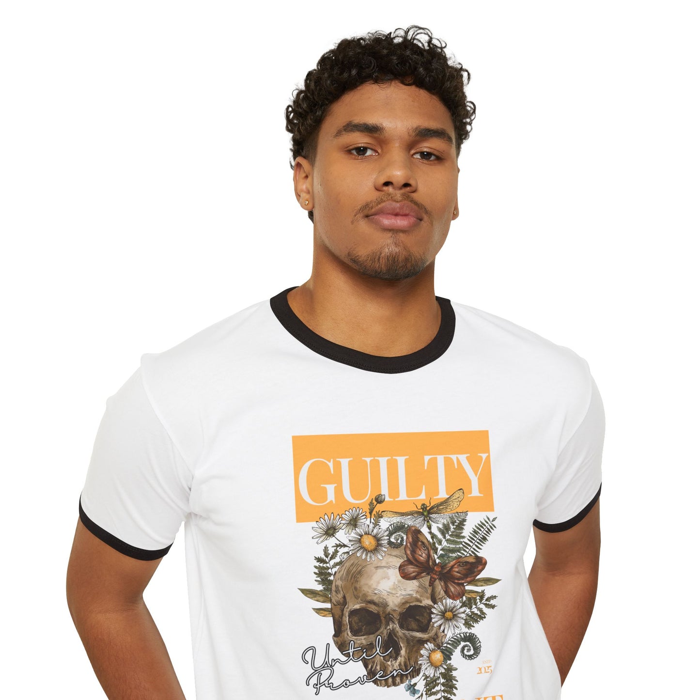 Skull Guilty Ringer Tee | Skull & Nature Art