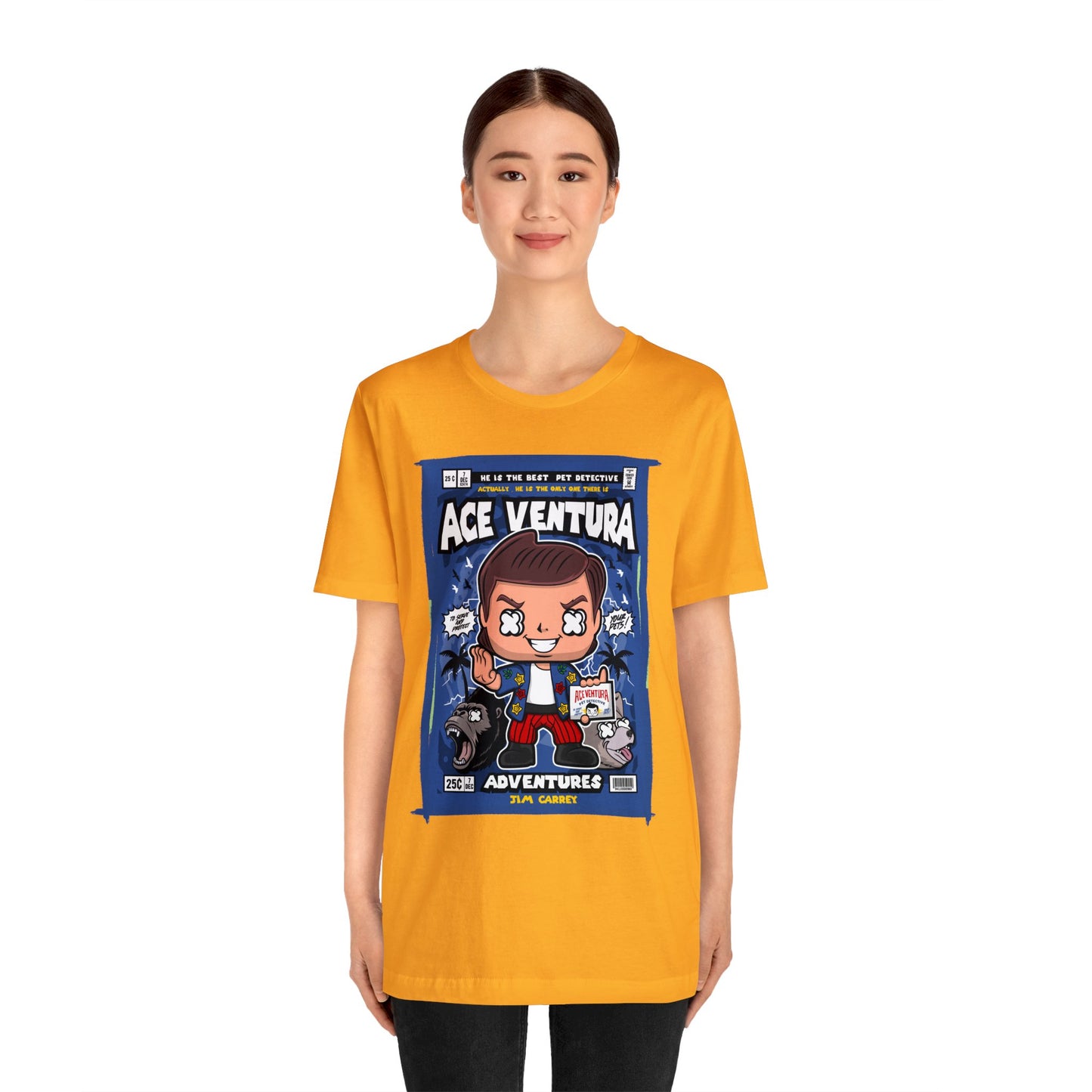 Ace Ventura Retro Comic Book-Pop Art Graphic T-shirt