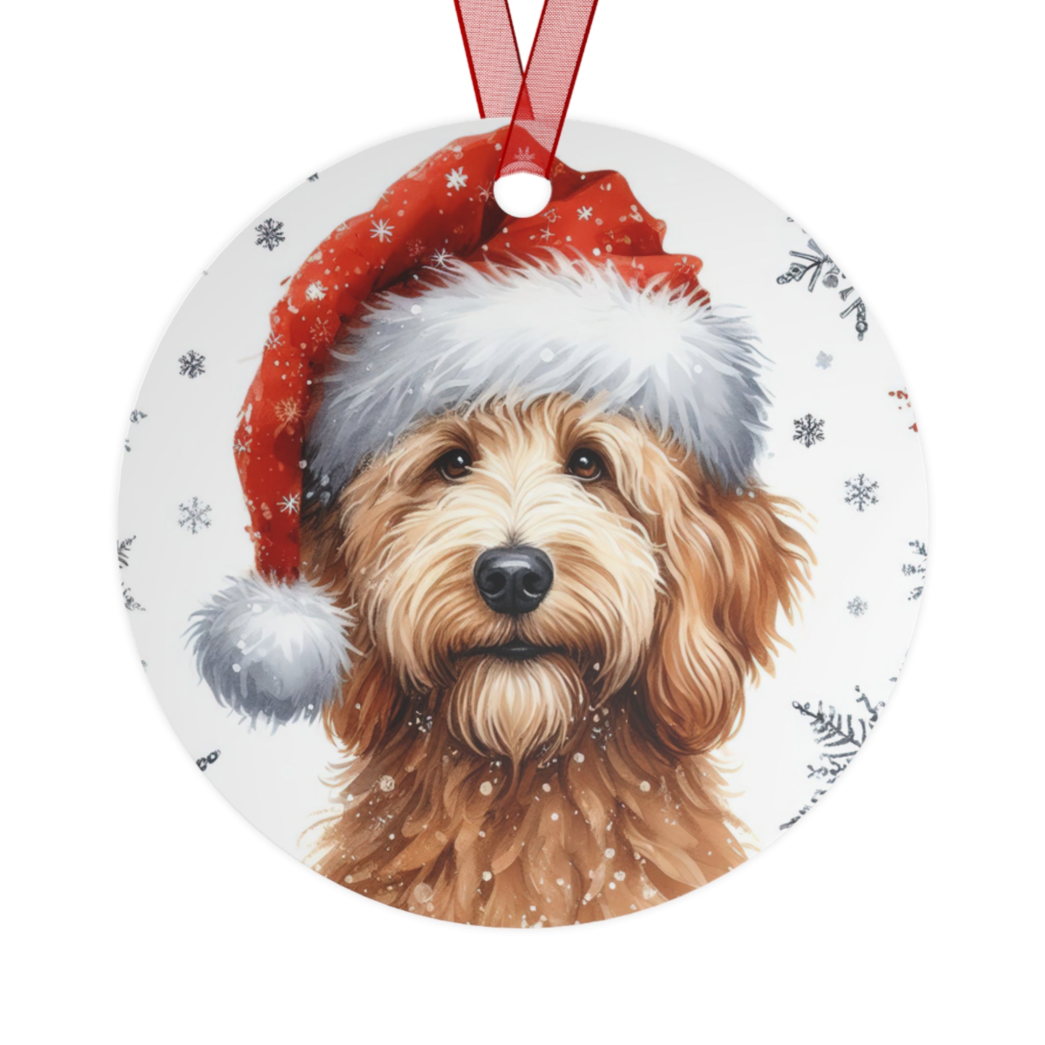 Golden Doodle Dog Deluxe Christmas Ornament