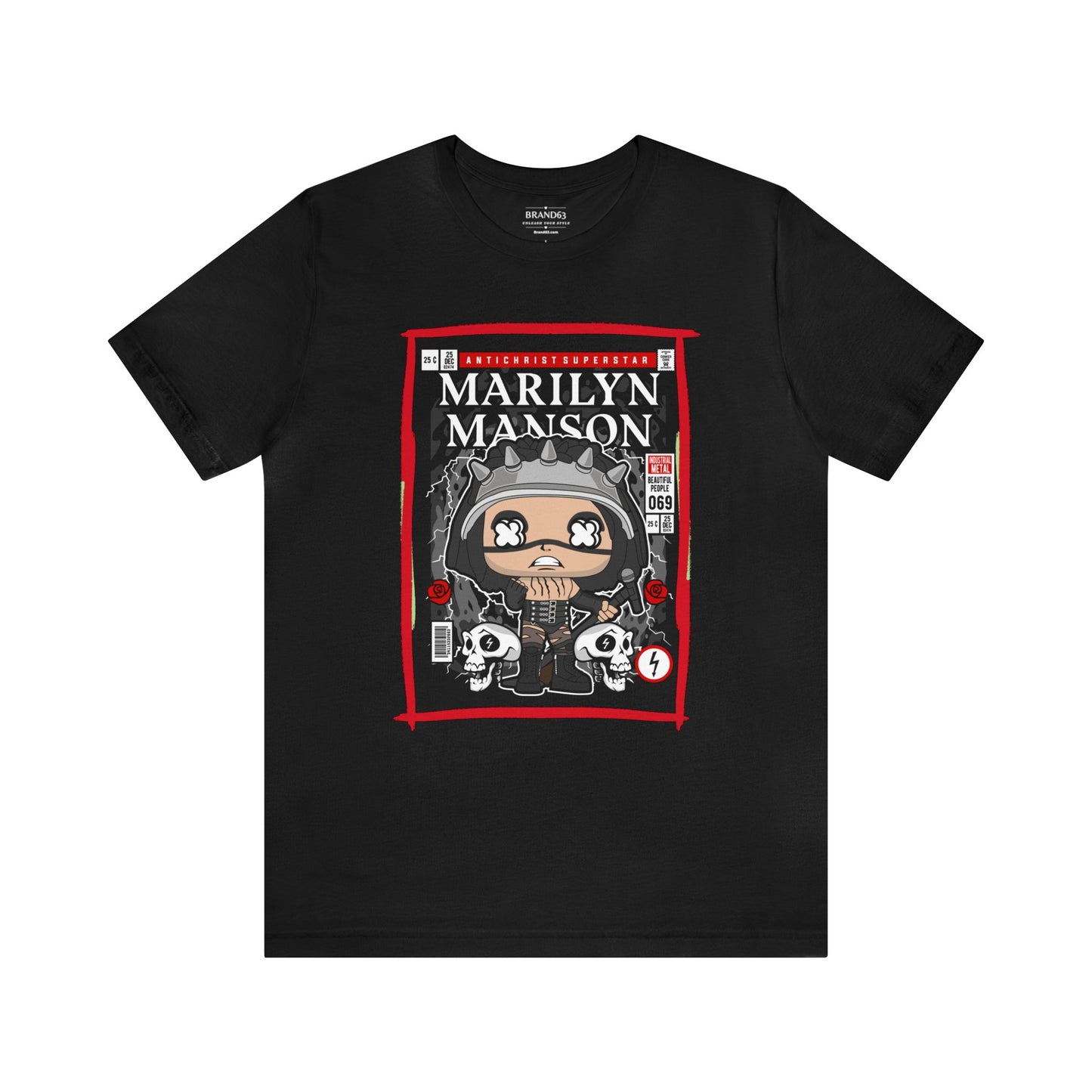 Marilyn Manson Retro Comic Book-Pop Art Graphic T-shirt