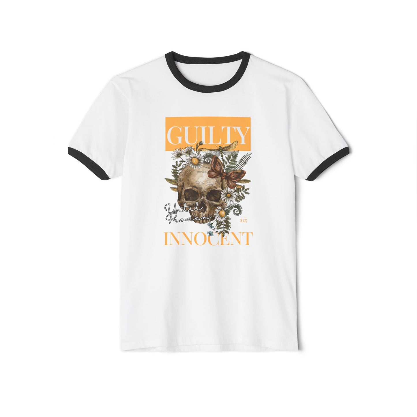 Skull Guilty Ringer Tee | Skull & Nature Art