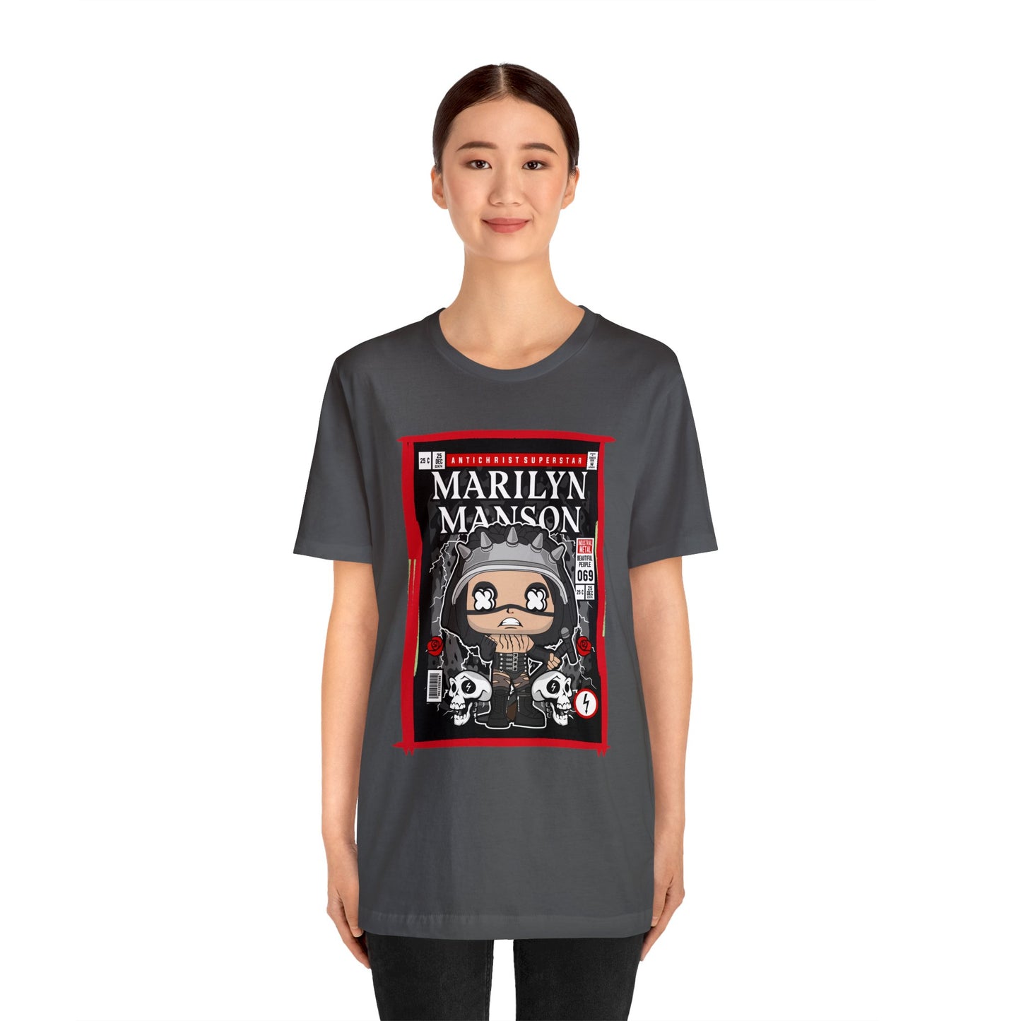 Marilyn Manson Retro Comic Book-Pop Art Graphic T-shirt