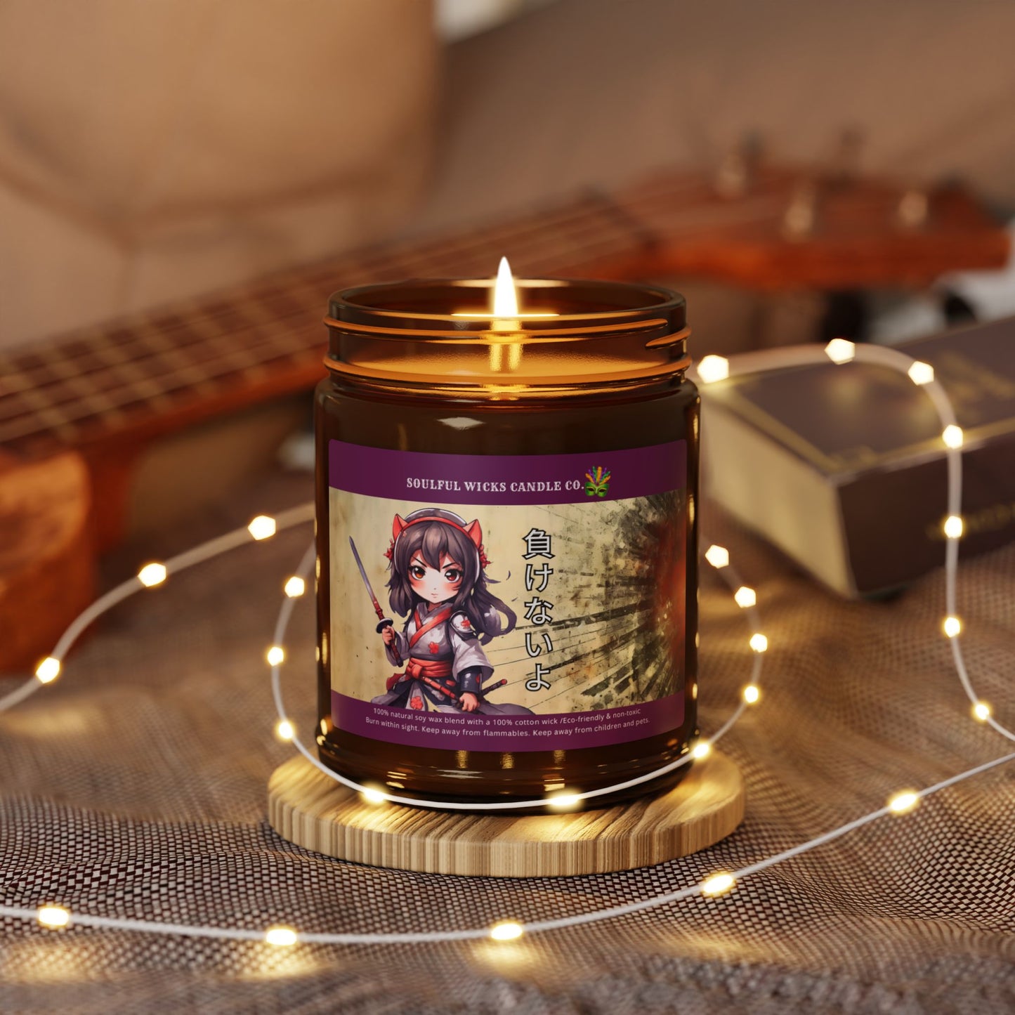 Anime Fighter Girl Candle Soy Candle