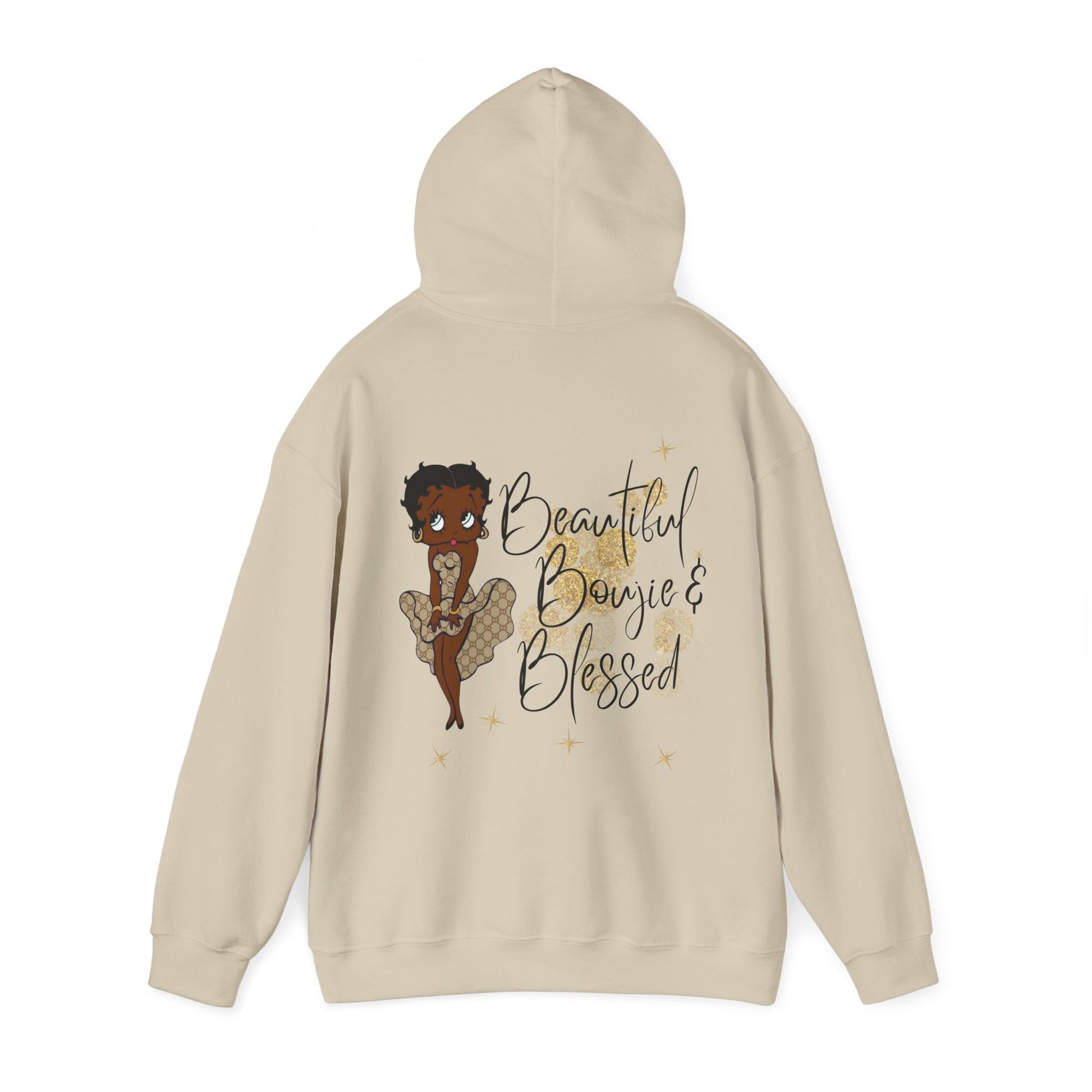 Brand63, African American Betty-Boop Hoodie, Celebrate Black History, culture Pride, Boujie Hoodie, Beautiful Black People. Blessed Black People, Apparel for Black People, Apparel for African Americans