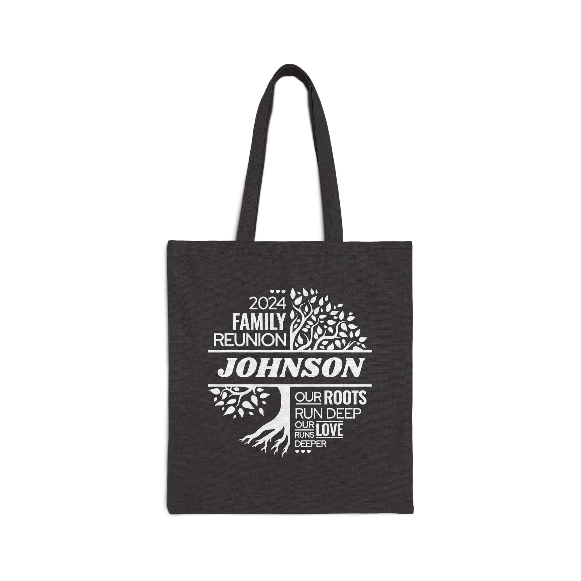 CUSTOMIZE WITH YOUR FAMILY LAST NAME OR ANY NAME YOU CHOOSE. Our EXCLUSIVE Custom Family Reunion 100% cotton bag 