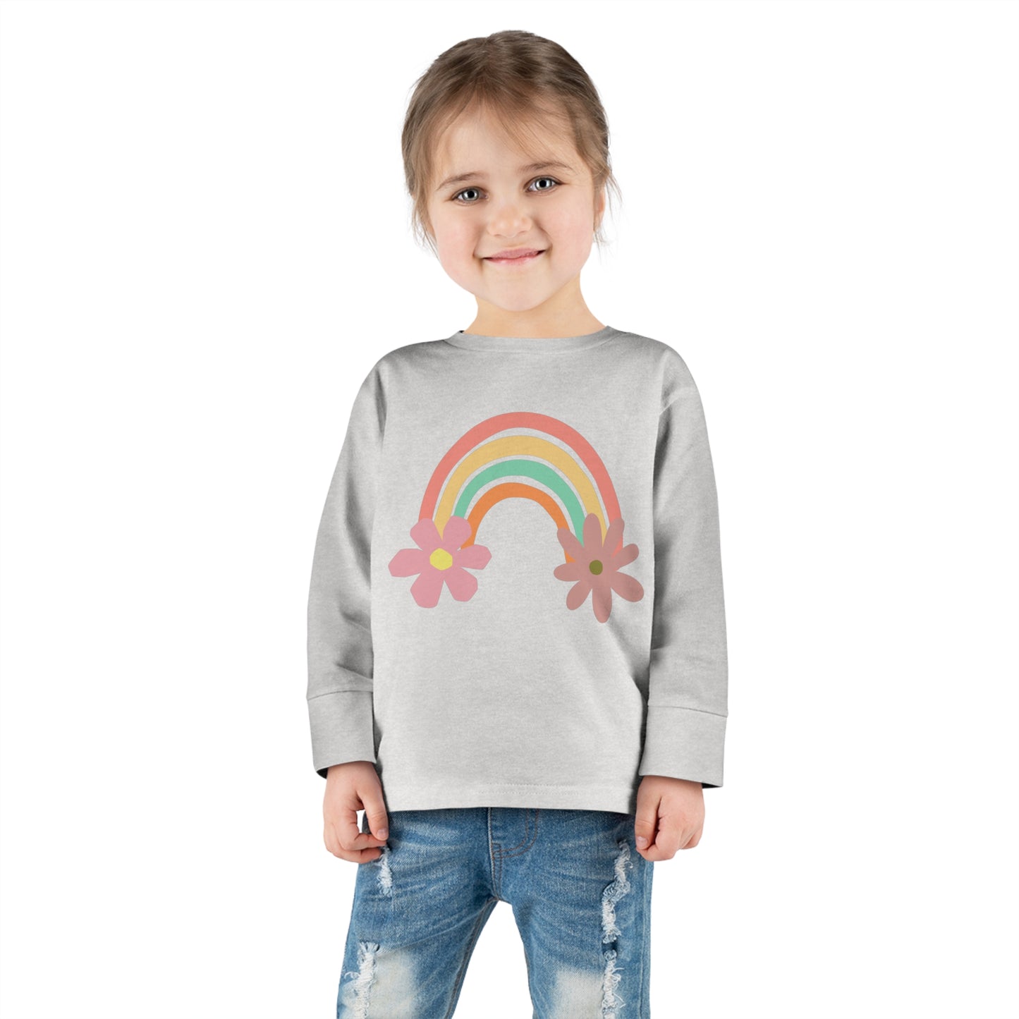 Rainbow kids long sleeve shirt, flower children shirts, free shipping, Brand63, kids apparel, Chrildrens clothes, childrens clothing sale