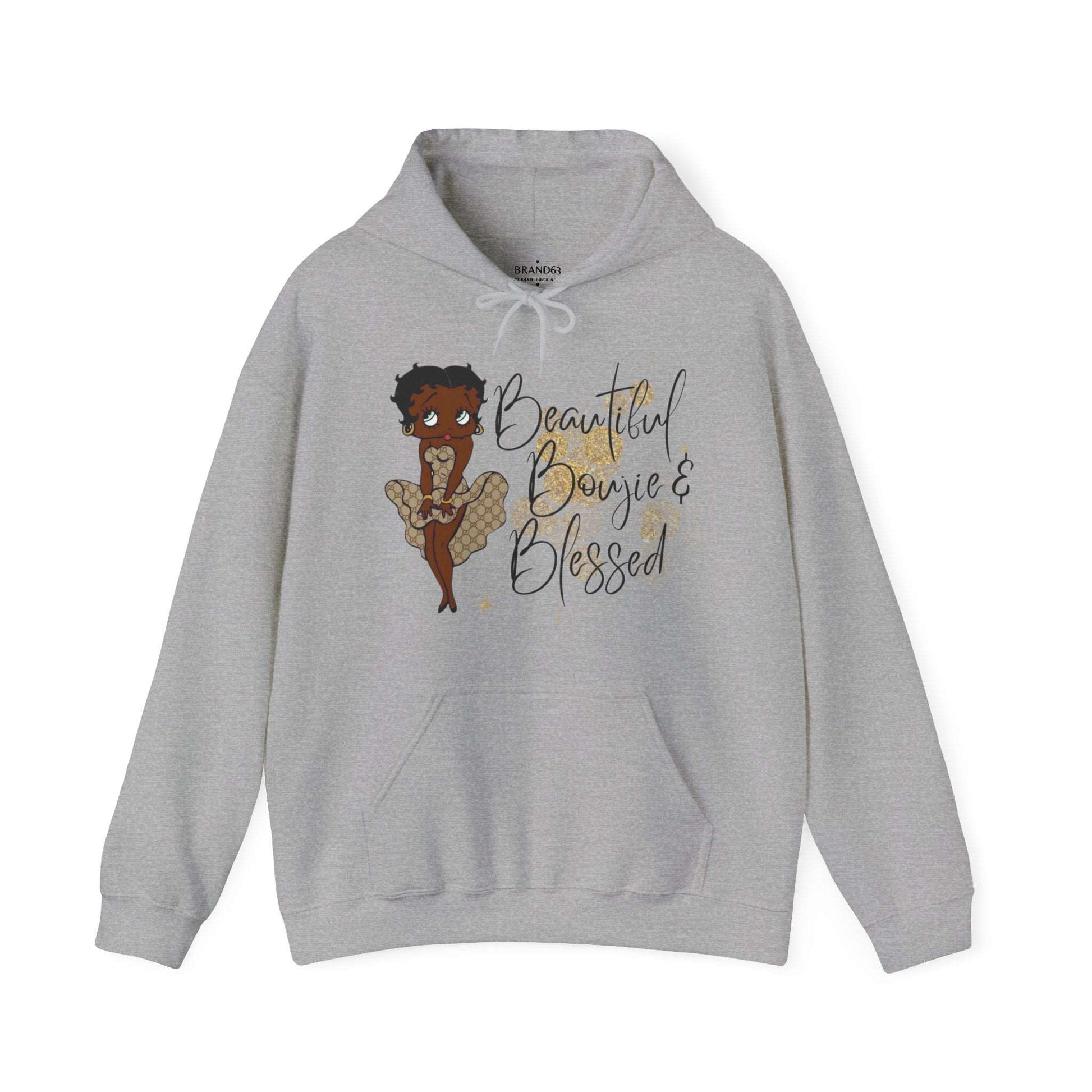 Brand63, African American Betty-Boop Hoodie, Celebrate Black History, culture Pride, Boujie Hoodie, Beautiful Black People. Blessed Black People, Apparel for Black People, Apparel for African Americans, free shipping, fast shipping