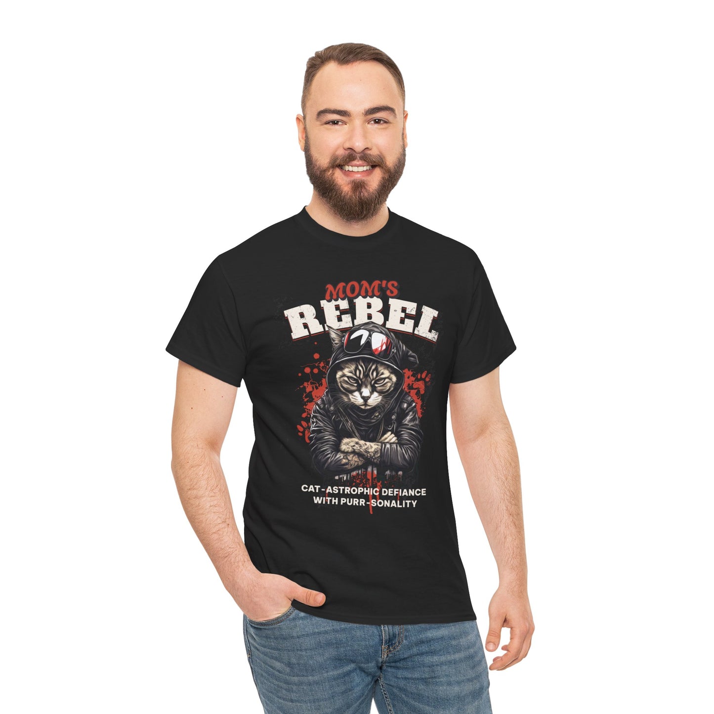 shop our exclusive cat rebel t-shirt. men's t-shirt, men's black t-shirt. black t-shirt for men.  Cat apparel, Cat shirt