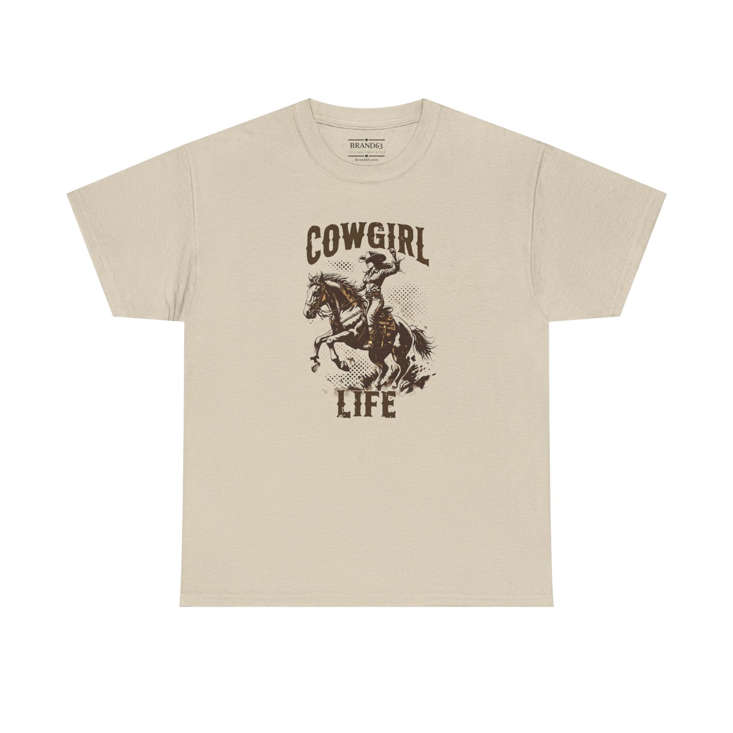 Rustic Western Cowgirl Life Heavy Cotton T-Shirt