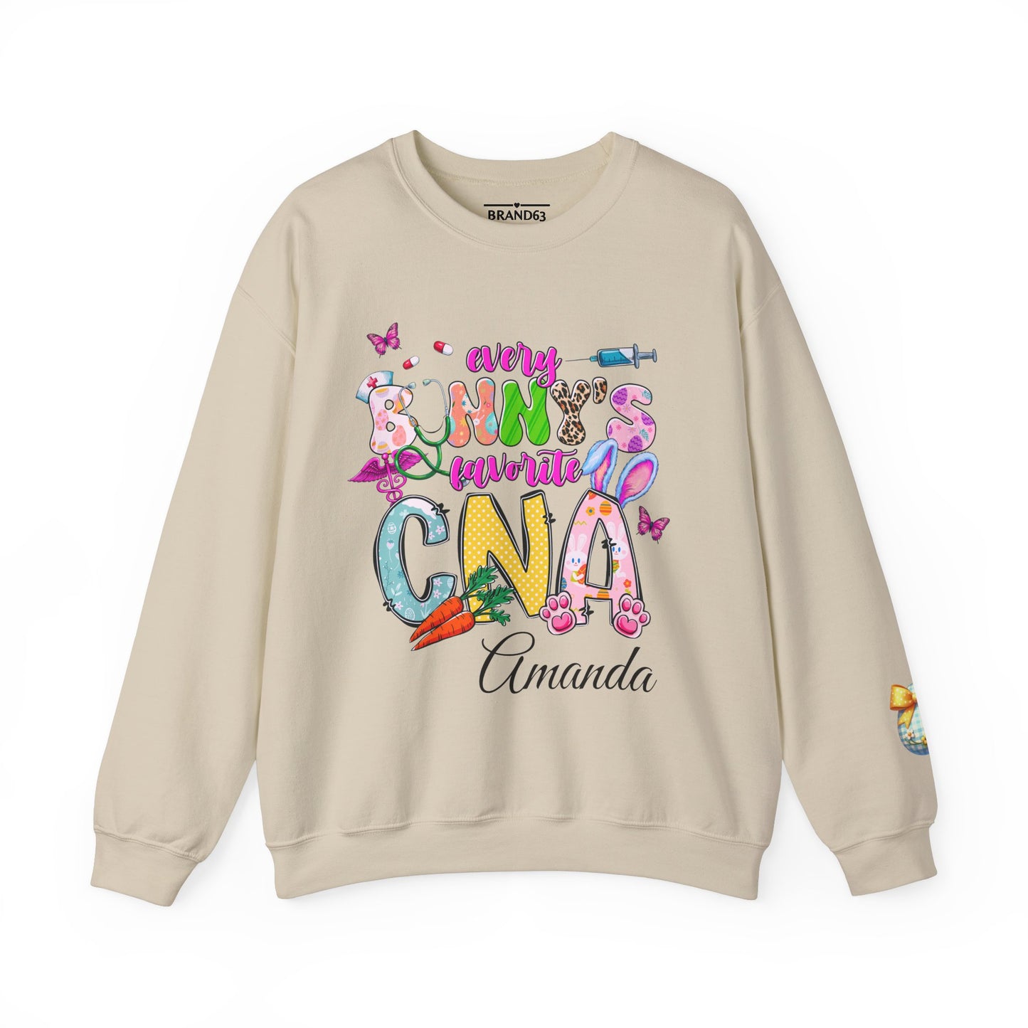 Personalized CNA Easter Bunny Sweatshirt