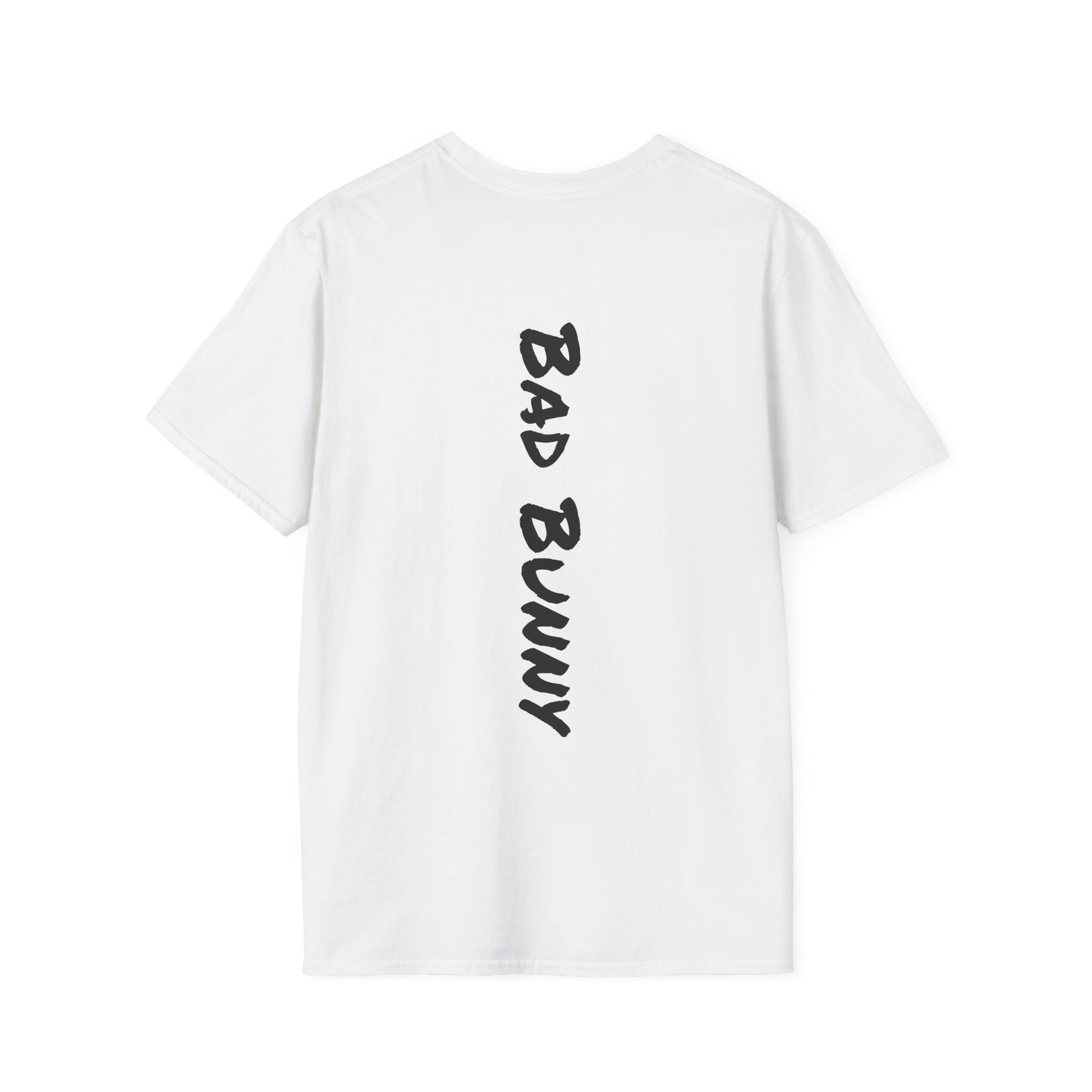 Bad Bunny inspired grey t-shirt with 'Break The Rules' slogan for spring break vacation wear, featuring free shipping. White Tshirt