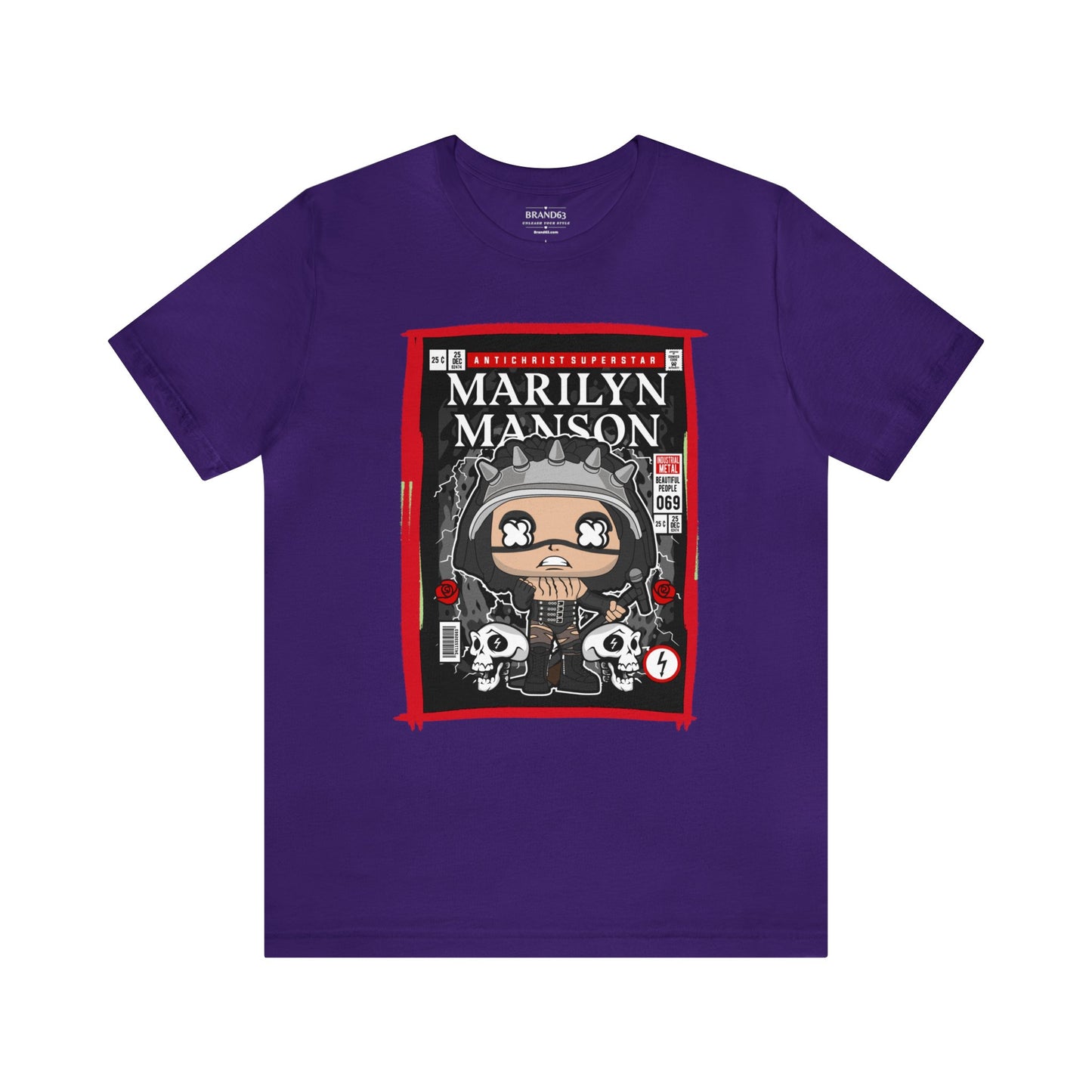 Marilyn Manson Retro Comic Book-Pop Art Graphic T-shirt