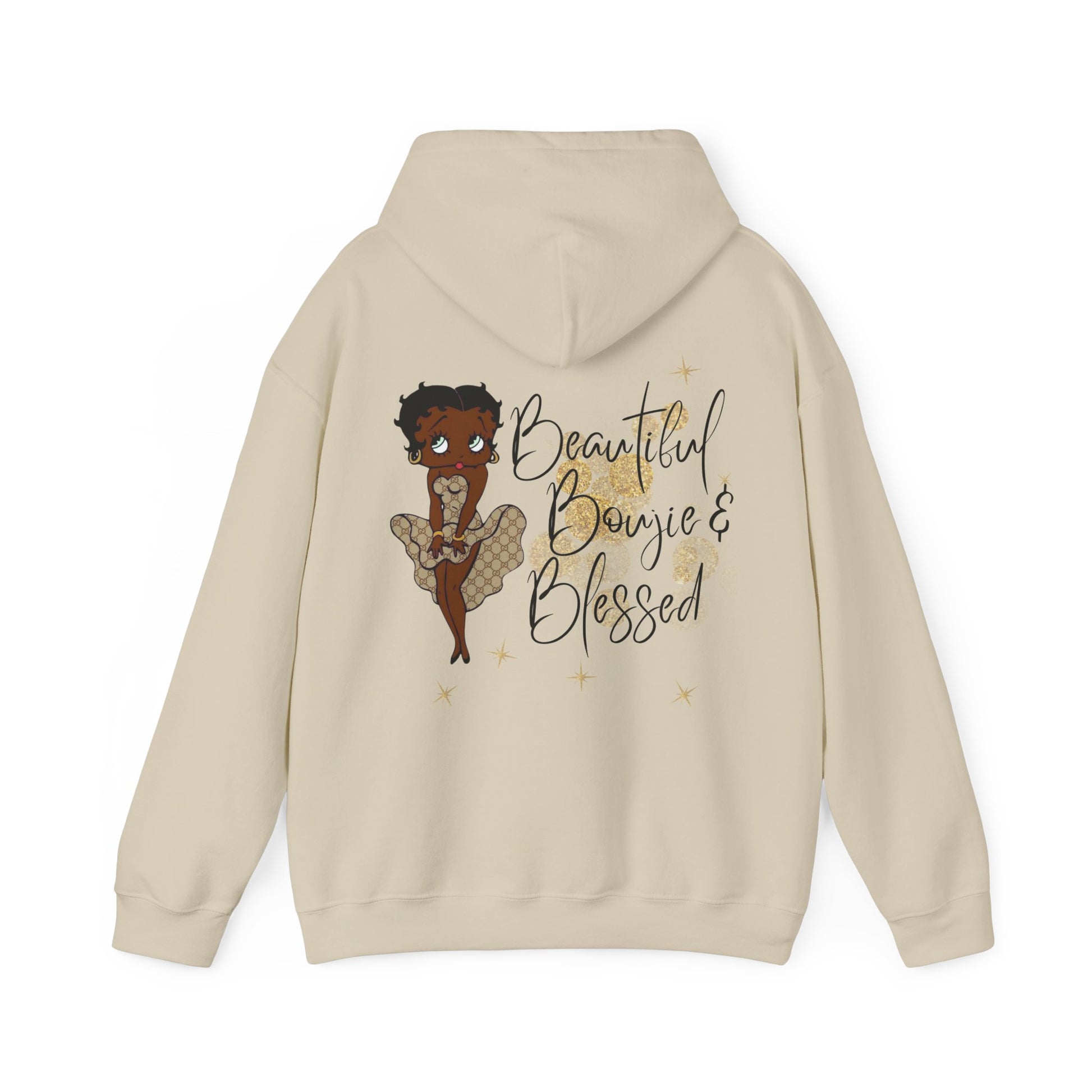 Brand63, African American Betty-Boop Hoodie, Celebrate Black History, culture Pride, Boujie Hoodie, Beautiful Black People. Blessed Black People, Apparel for Black People, Apparel for African Americans