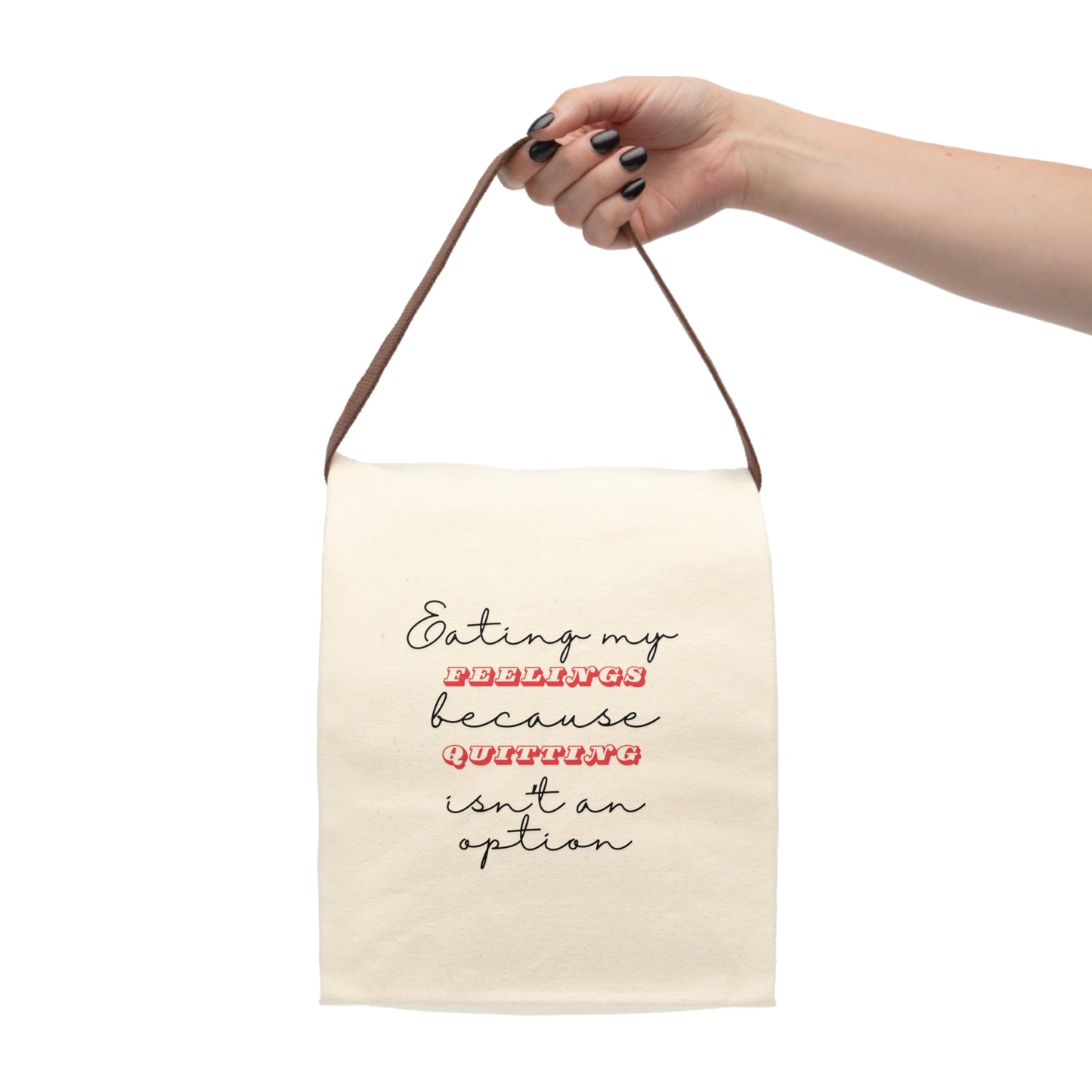 Snarky Sarcastic Lunch Tote – Canvas Lunchroom Bag With Strap