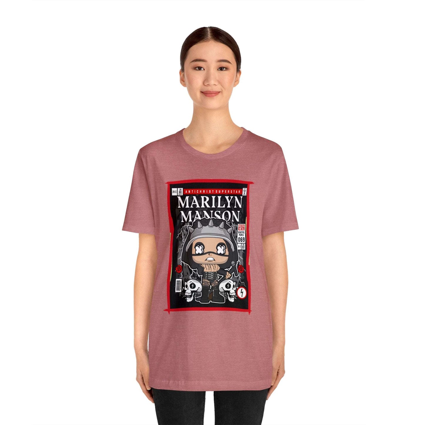 Marilyn Manson Retro Comic Book-Pop Art Graphic T-shirt