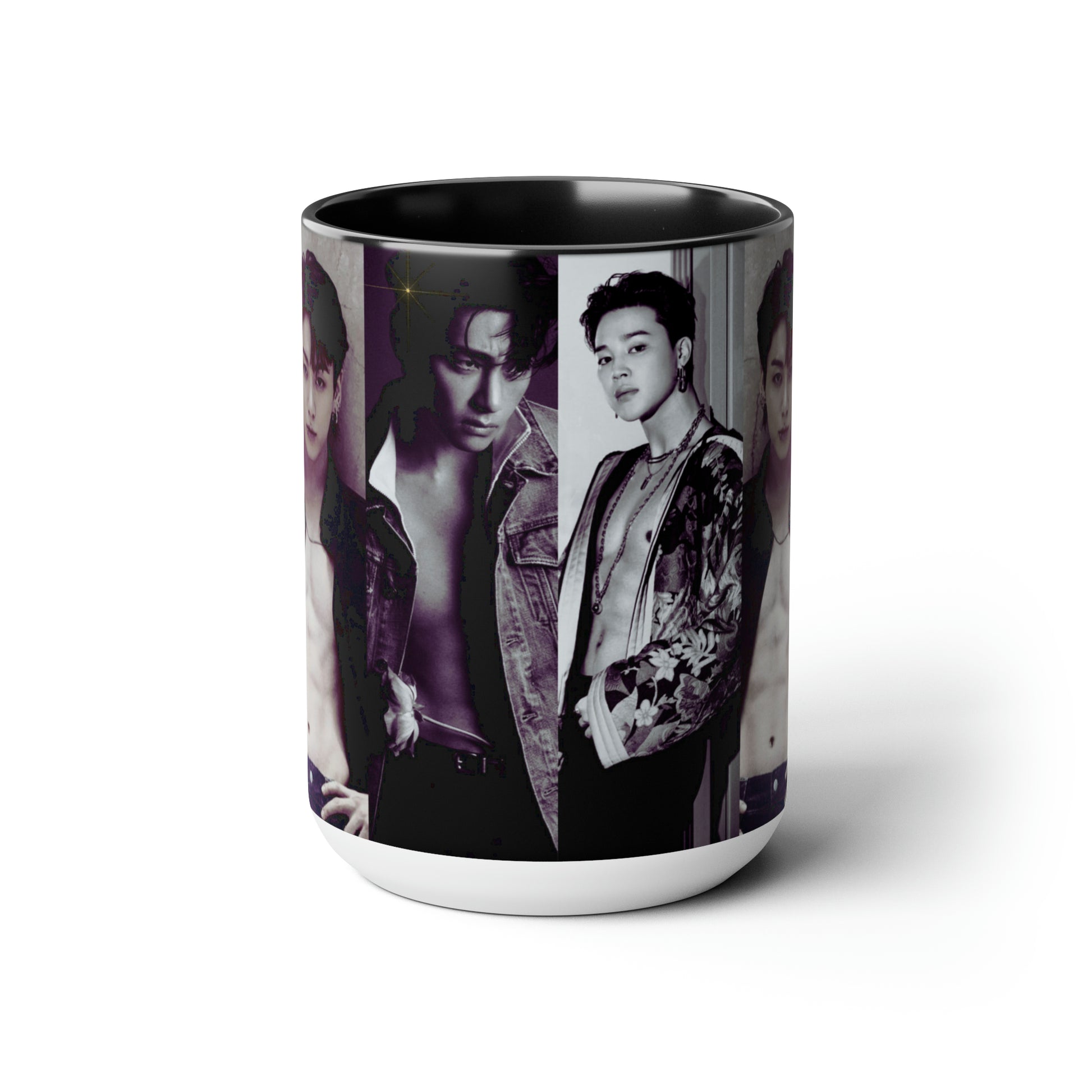 Maknae Line Coffee Mug |Bangtan Open Shirt Images Drinkware | Jungkook, Jimin, Taehyung Cup