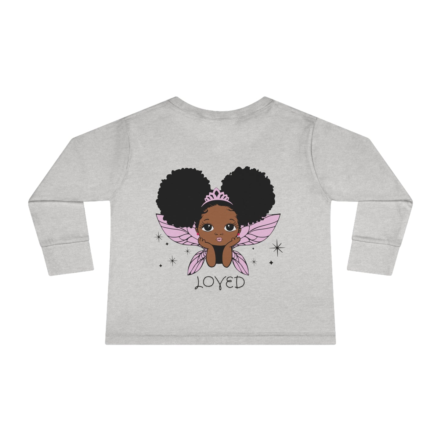 Loved! Brown-Girl Toddler Long Sleeve Tee