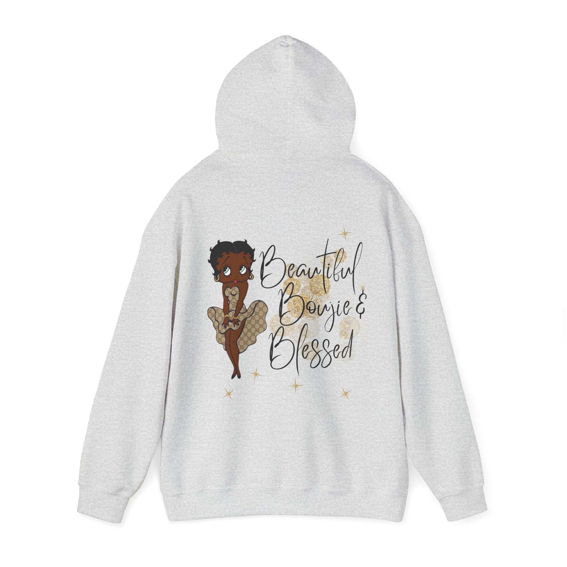 Brand63, African American Betty-Boop Hoodie, Celebrate Black History, culture Pride, Boujie Hoodie, Beautiful Black People. Blessed Black People, Apparel for Black People, Apparel for African Americans