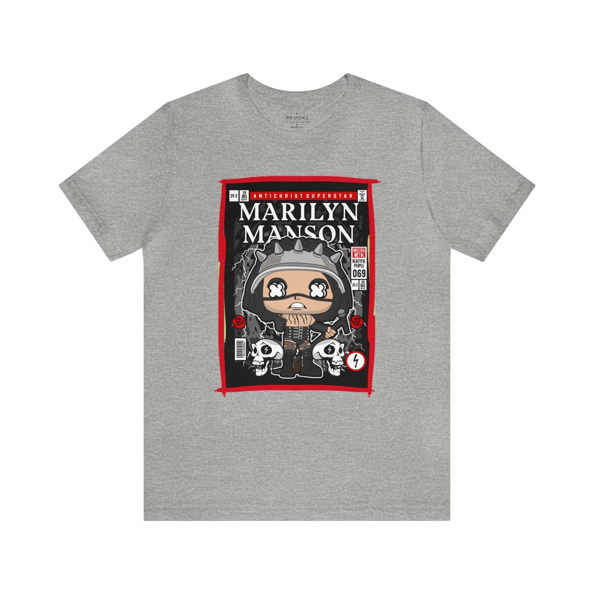 Marilyn Manson Retro Comic Book-Pop Art Graphic T-shirt