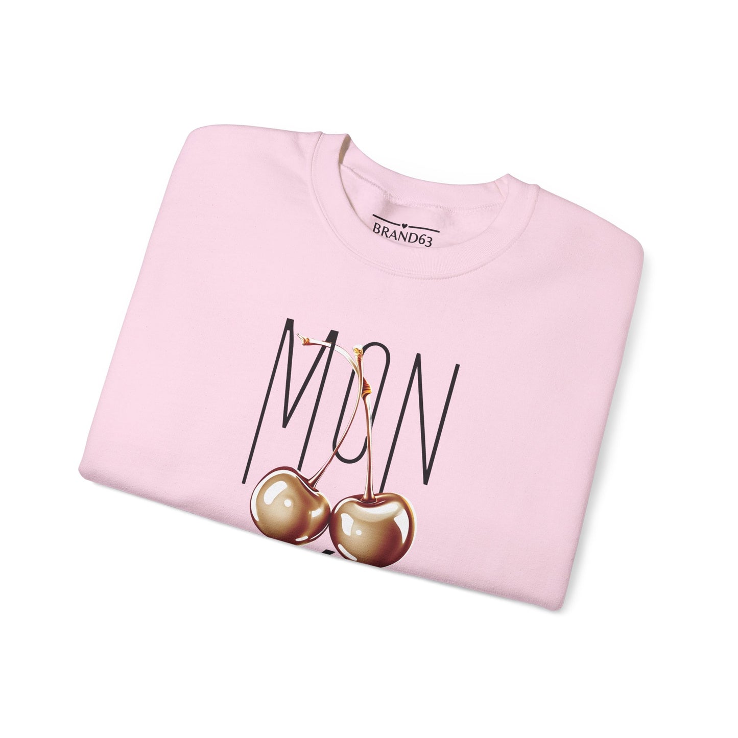 Mon Cheri Art Deco Sweatshirt, Exclusive Gold Cherries Design