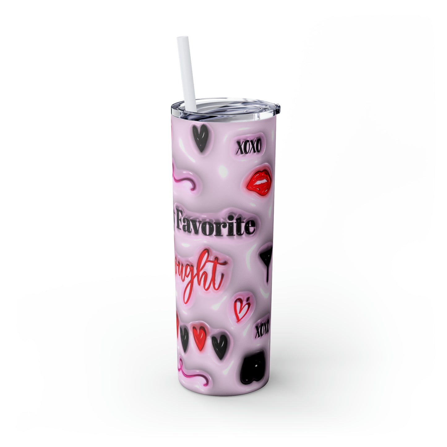 Valentine's Day Dirty Thoughts Skinny Tumbler