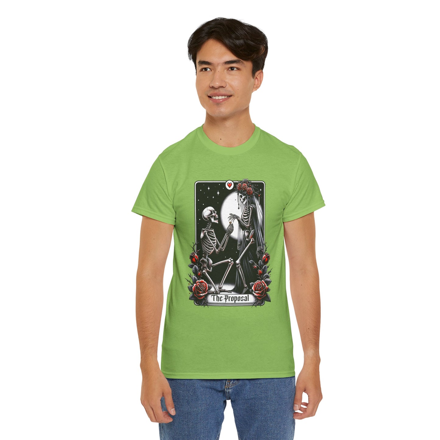 Gothic Halloween T-shirt. Skeleton