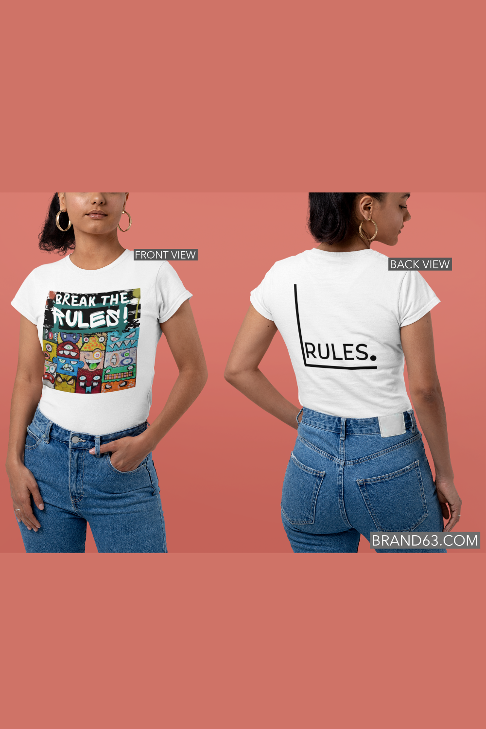 Break The Rules! -  Jersey T-Shirt - Brand63