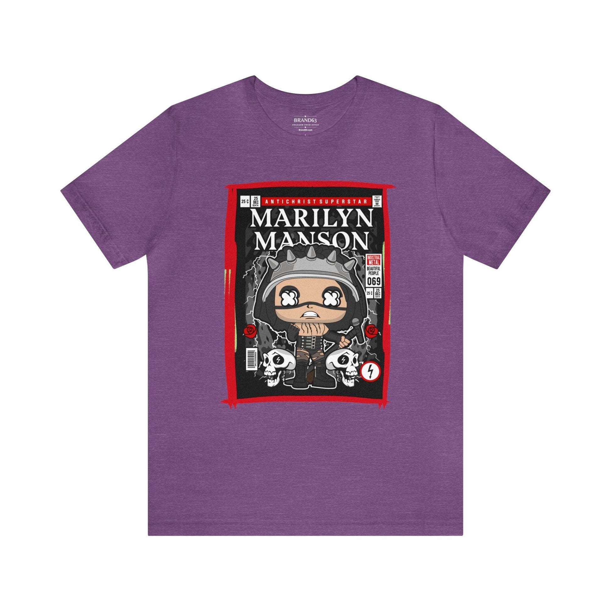 Marilyn Manson Retro Comic Book-Pop Art Graphic T-shirt