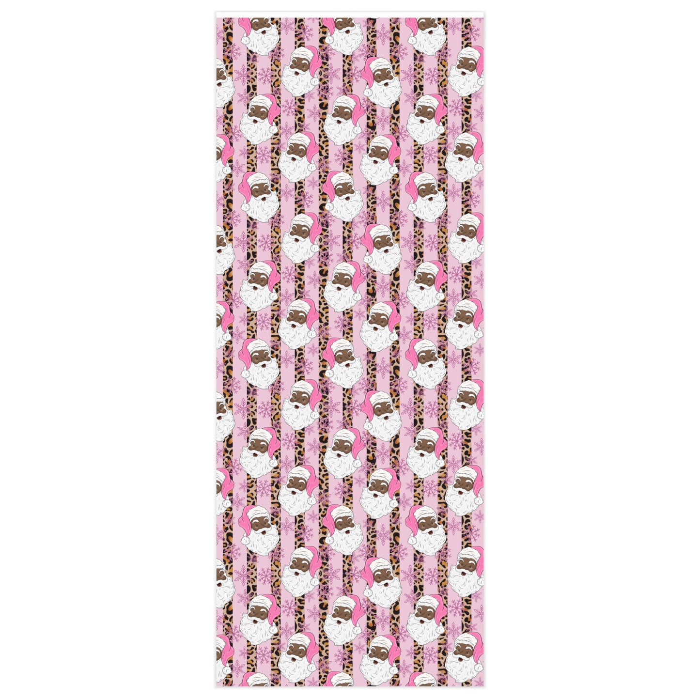 Exclusive Black-Santa Christmas Wrapping Paper (Pink) - Brand63