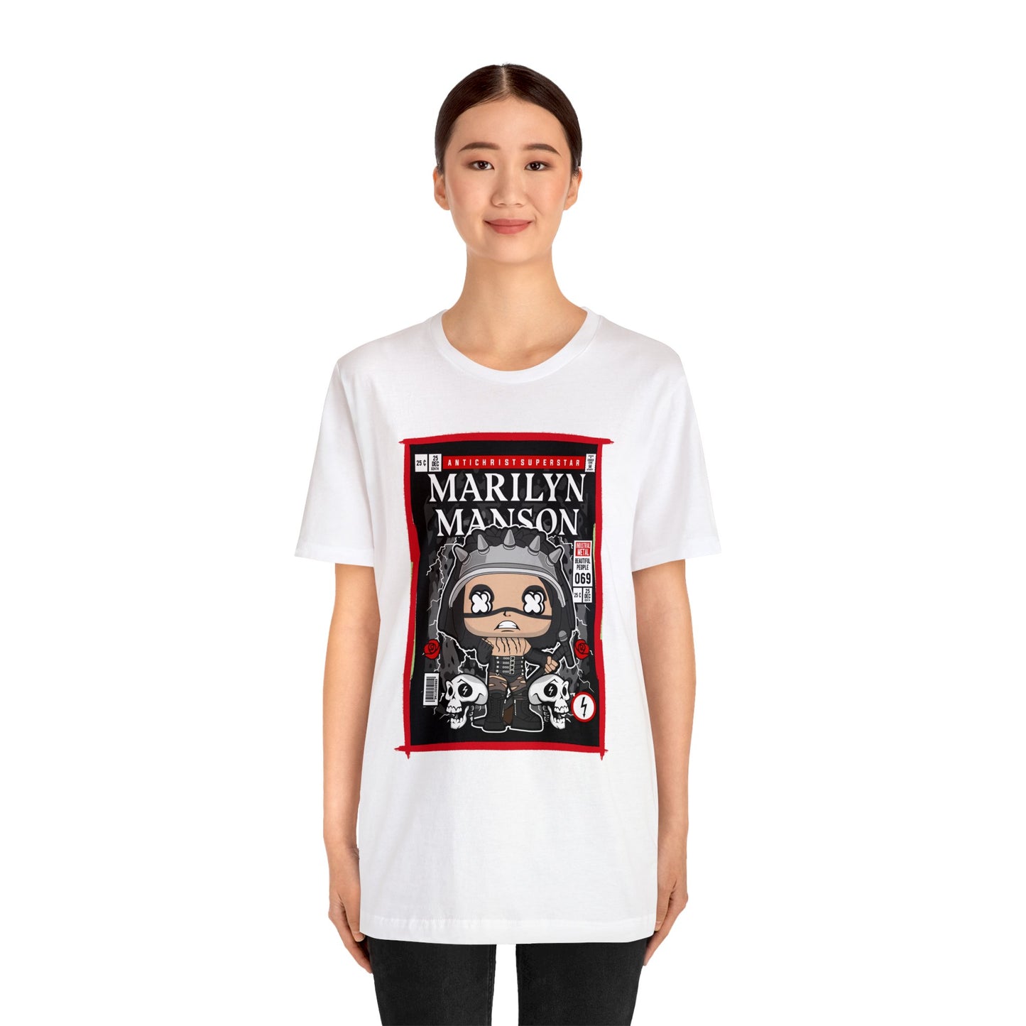 Marilyn Manson Retro Comic Book-Pop Art Graphic T-shirt