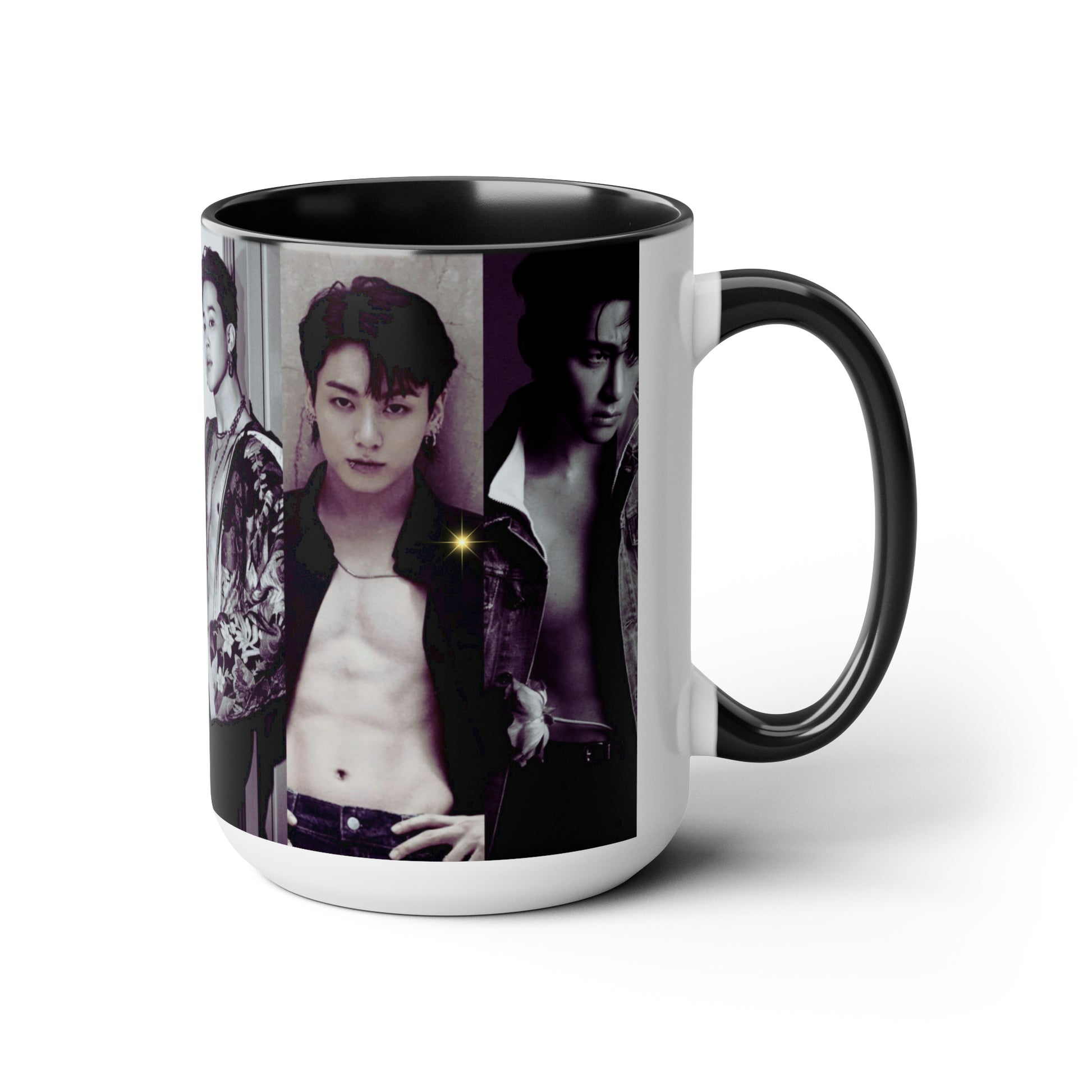 Maknae Line Coffee Mug |Bangtan Open Shirt Images Drinkware | Jungkook, Jimin, Taehyung Cup