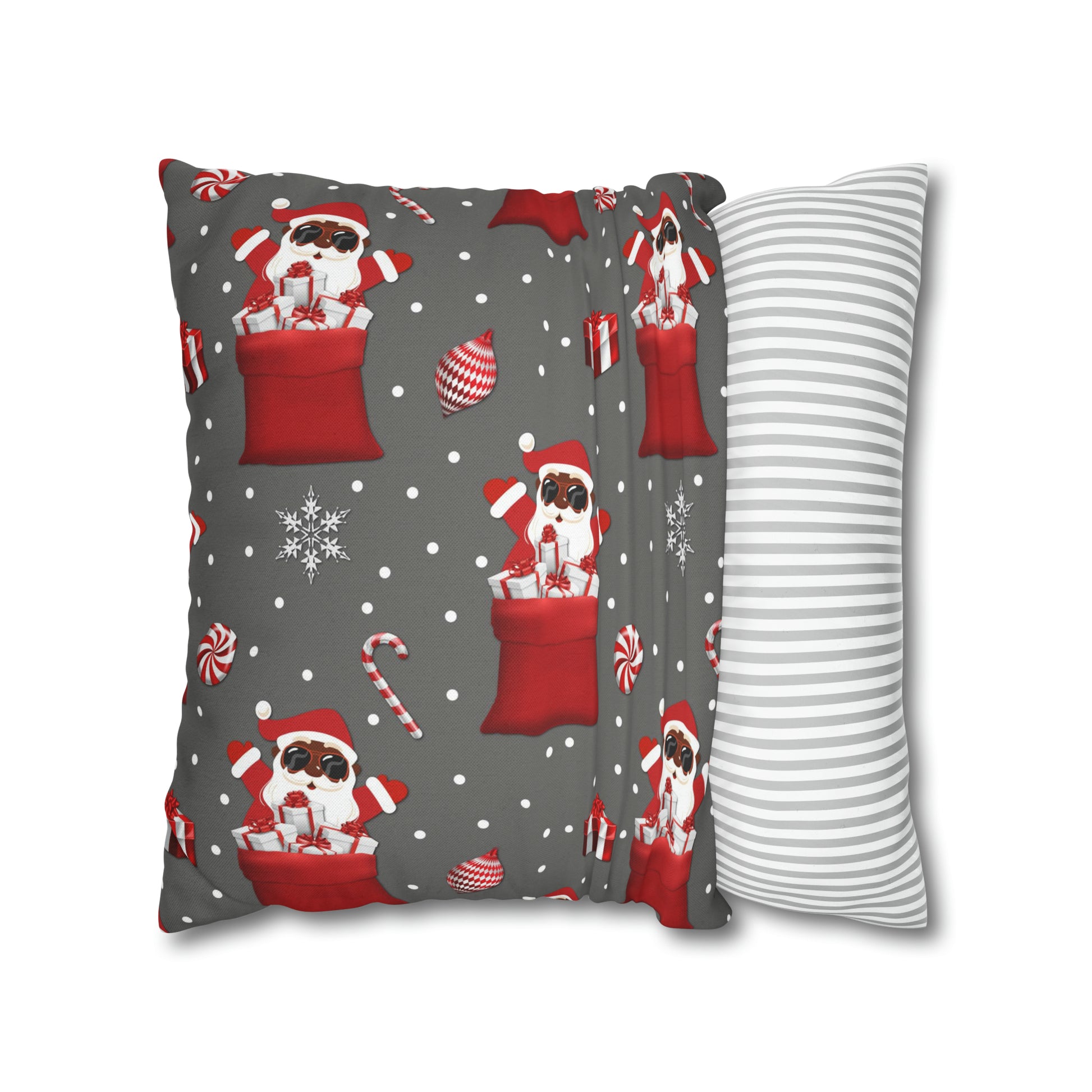 Exclusive Christmas Black Santa Pillow Cases