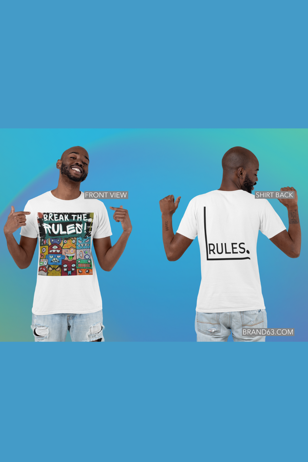 Break The Rules! -  Jersey T-Shirt - Brand63