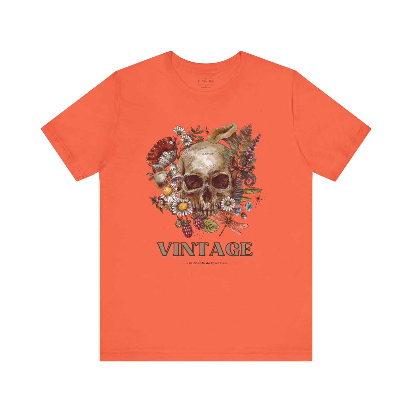 Experience timeless style with our Vintage Skull Tee - Retro, adorned with a detailed heritage-inspired skull and floral print. Crafted from 100% Airlume combed and ring-spun cotton for supreme comfort and durability, sustainable fashion