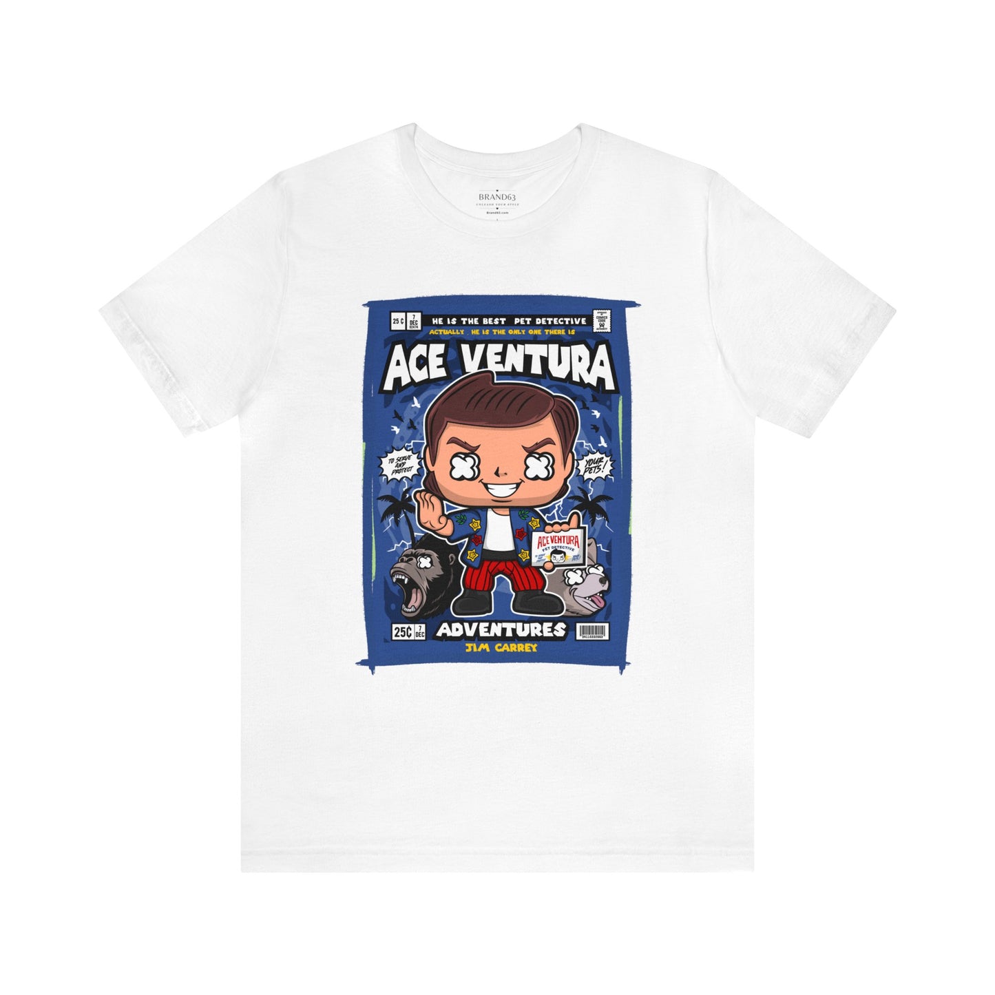 Ace Ventura Retro Comic Book-Pop Art Graphic T-shirt