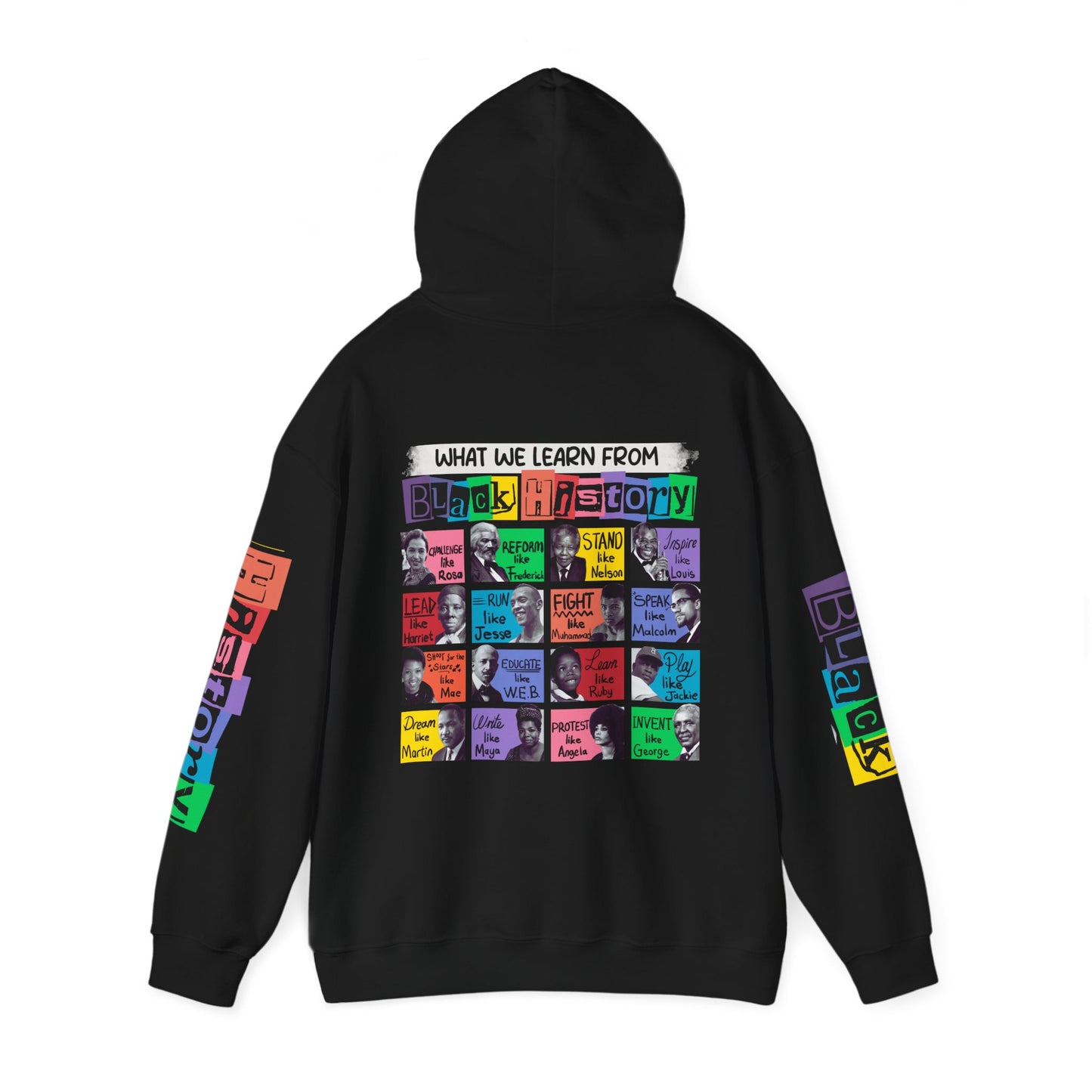 Limited Edition, Black History Icons Hoodie, Beautiful Black Heritage Iconic Apparel, Free Shipping on orders over $100, Celebrate Black History, African American Affirmation