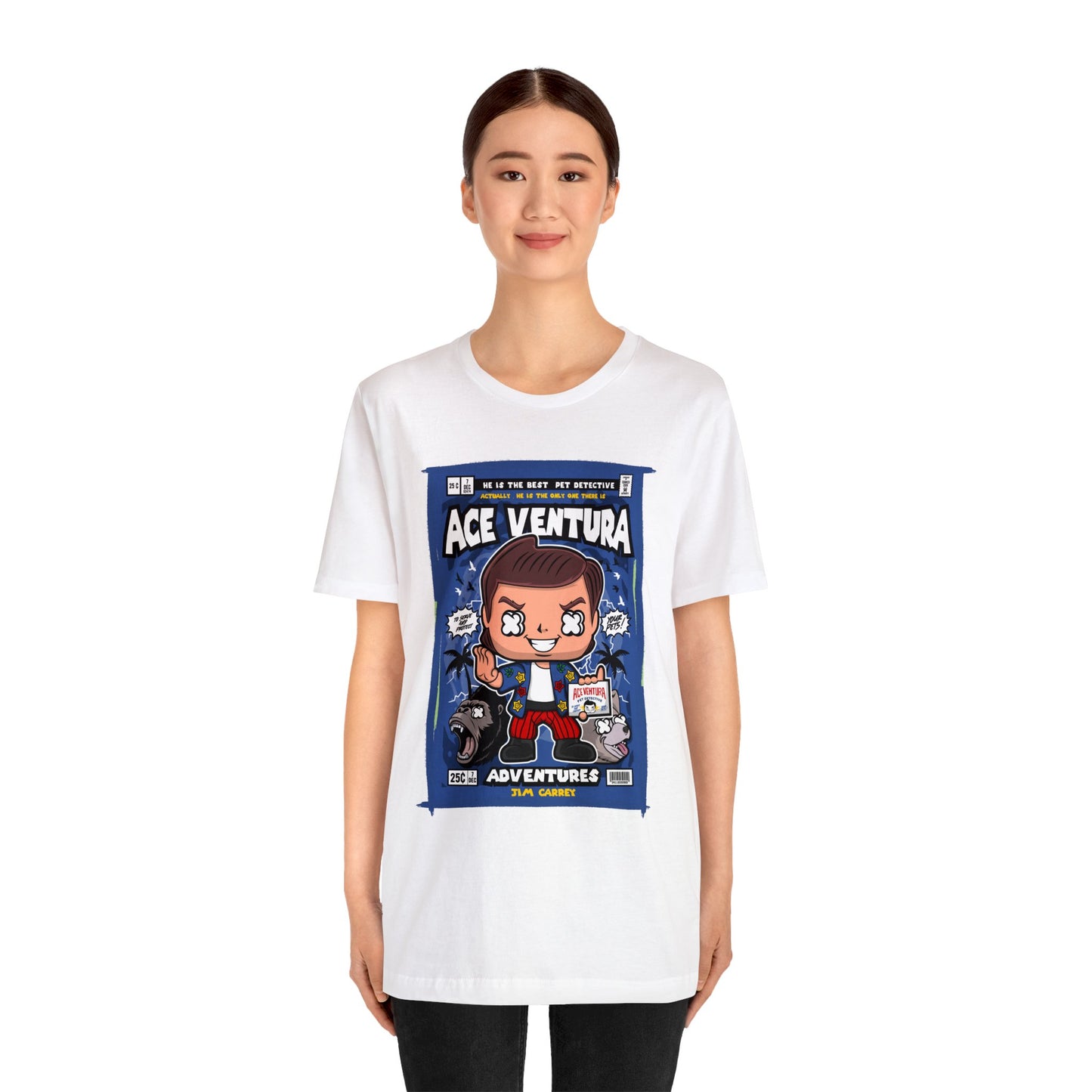 Ace Ventura Retro Comic Book-Pop Art Graphic T-shirt