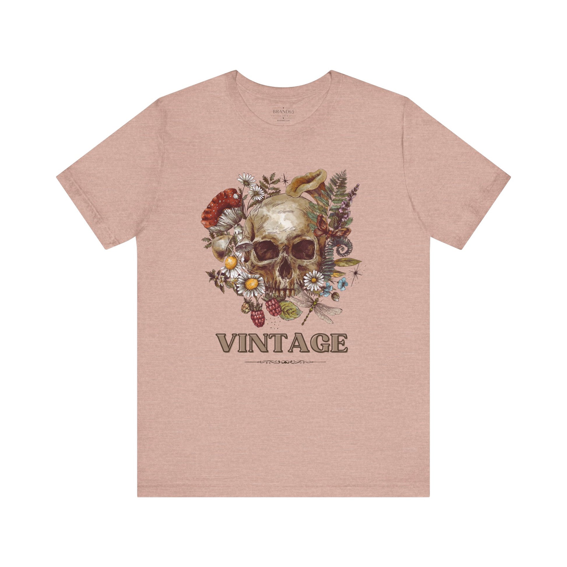 Experience timeless style with our Vintage Skull Tee - Retro, adorned with a detailed heritage-inspired skull and floral print. Crafted from 100% Airlume combed and ring-spun cotton for supreme comfort and durability, sustainable fashion