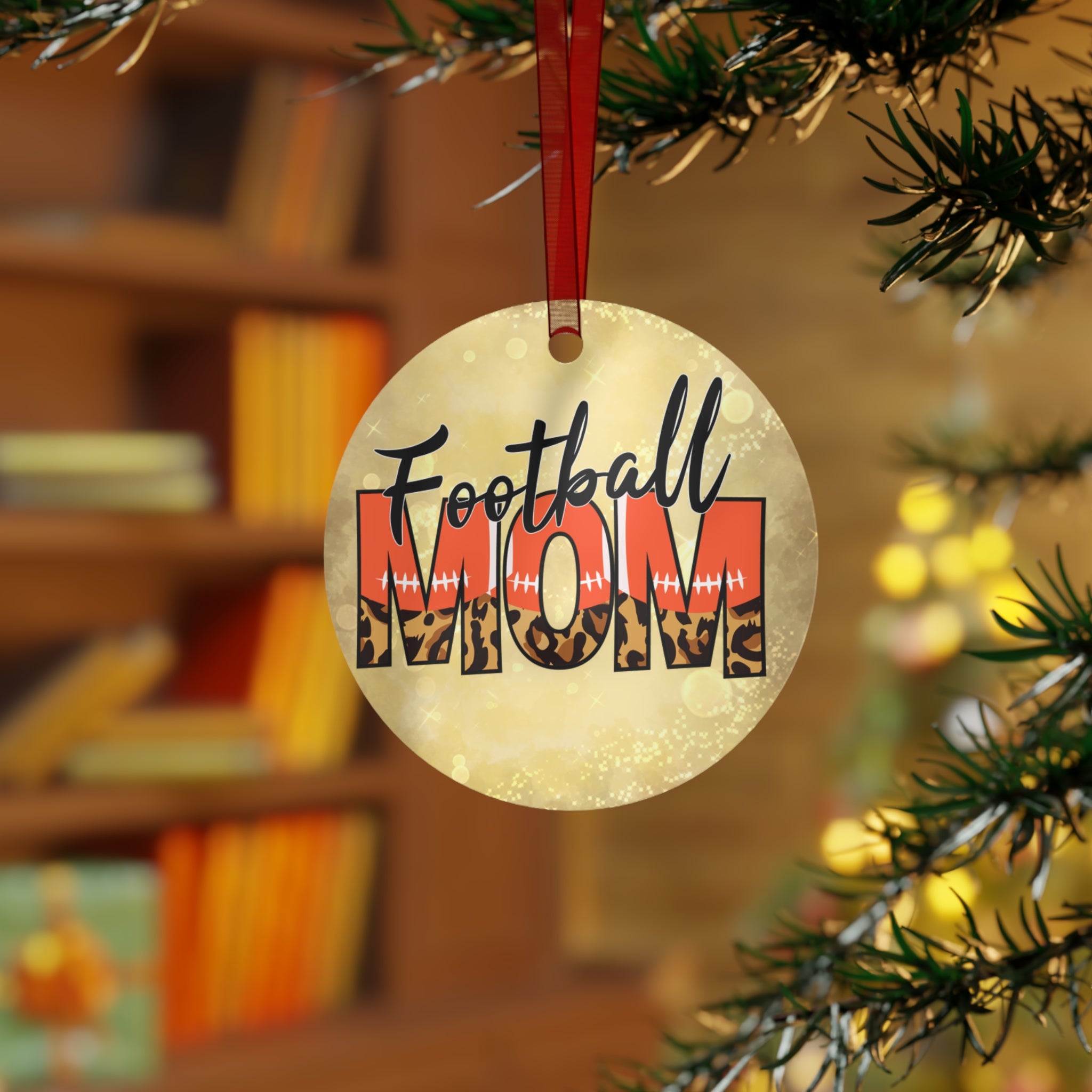 Football Mom Deluxe Christmas Ornament, Christmas Tree Decor, Gift For Mom, Holiday Decorations